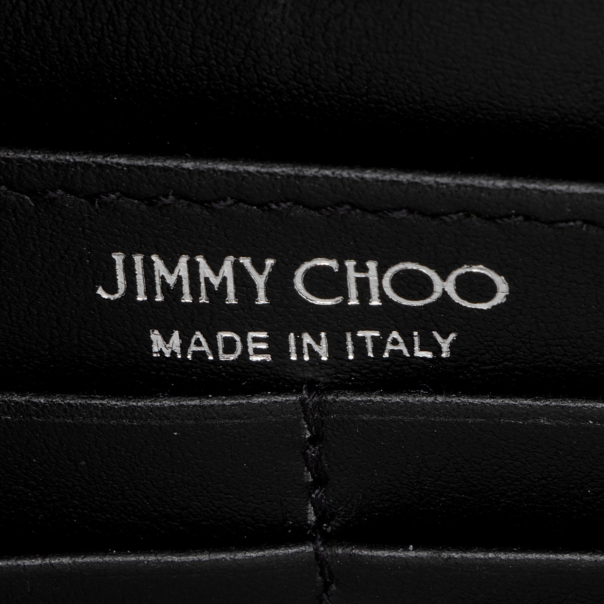Jimmy Choo Croc Embossed Palace Wallet on Chain (SHF-RBjMRp)