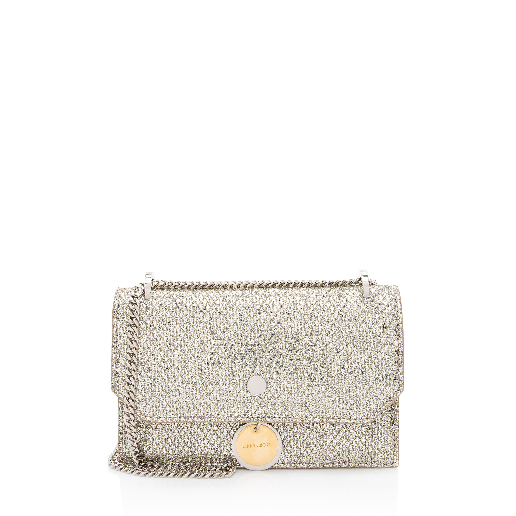 Jimmy Choo Glitter Fabric Finley Mini Shoulder Bag