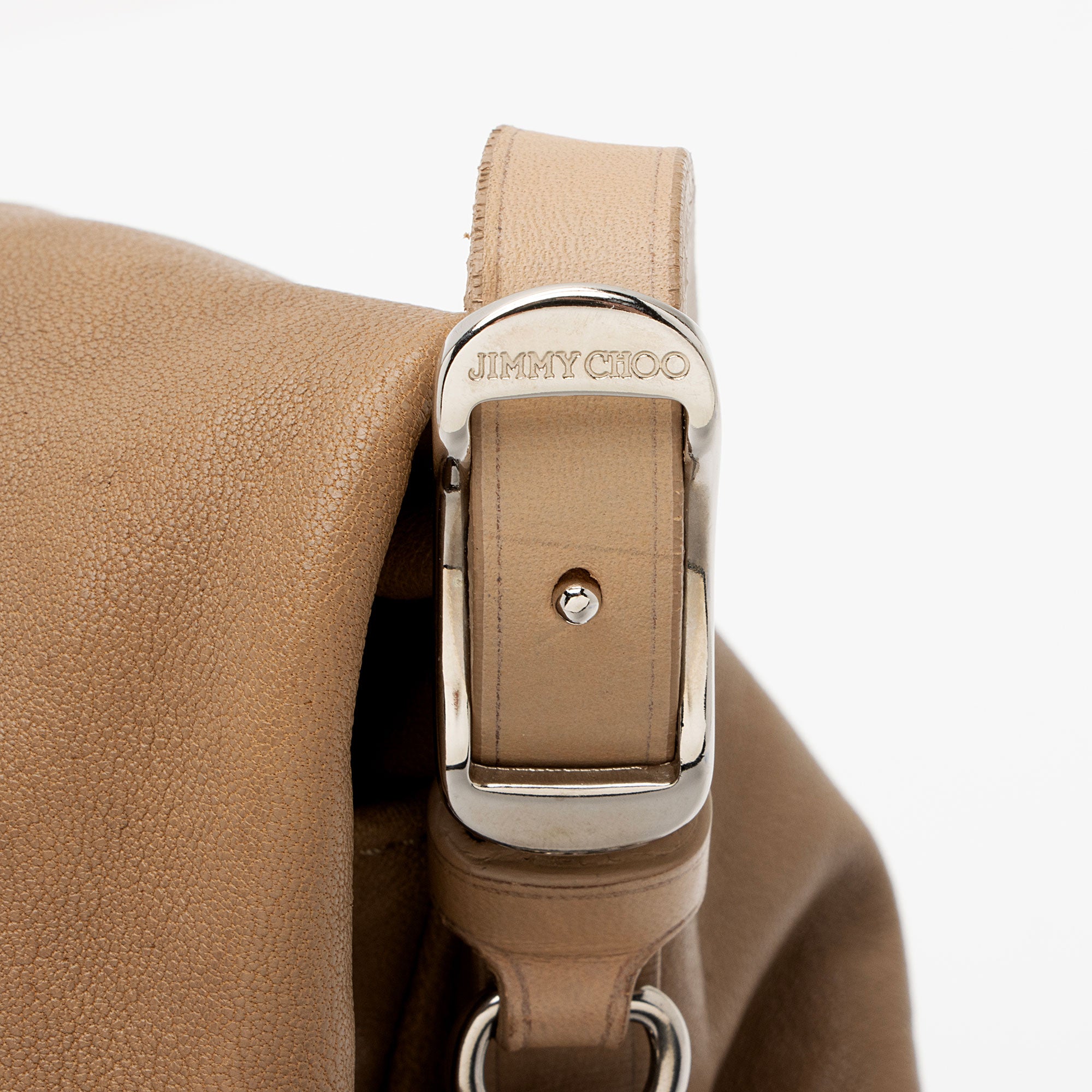 Jimmy Choo Leather Biker Saddle Chain Large Shoulder Bag