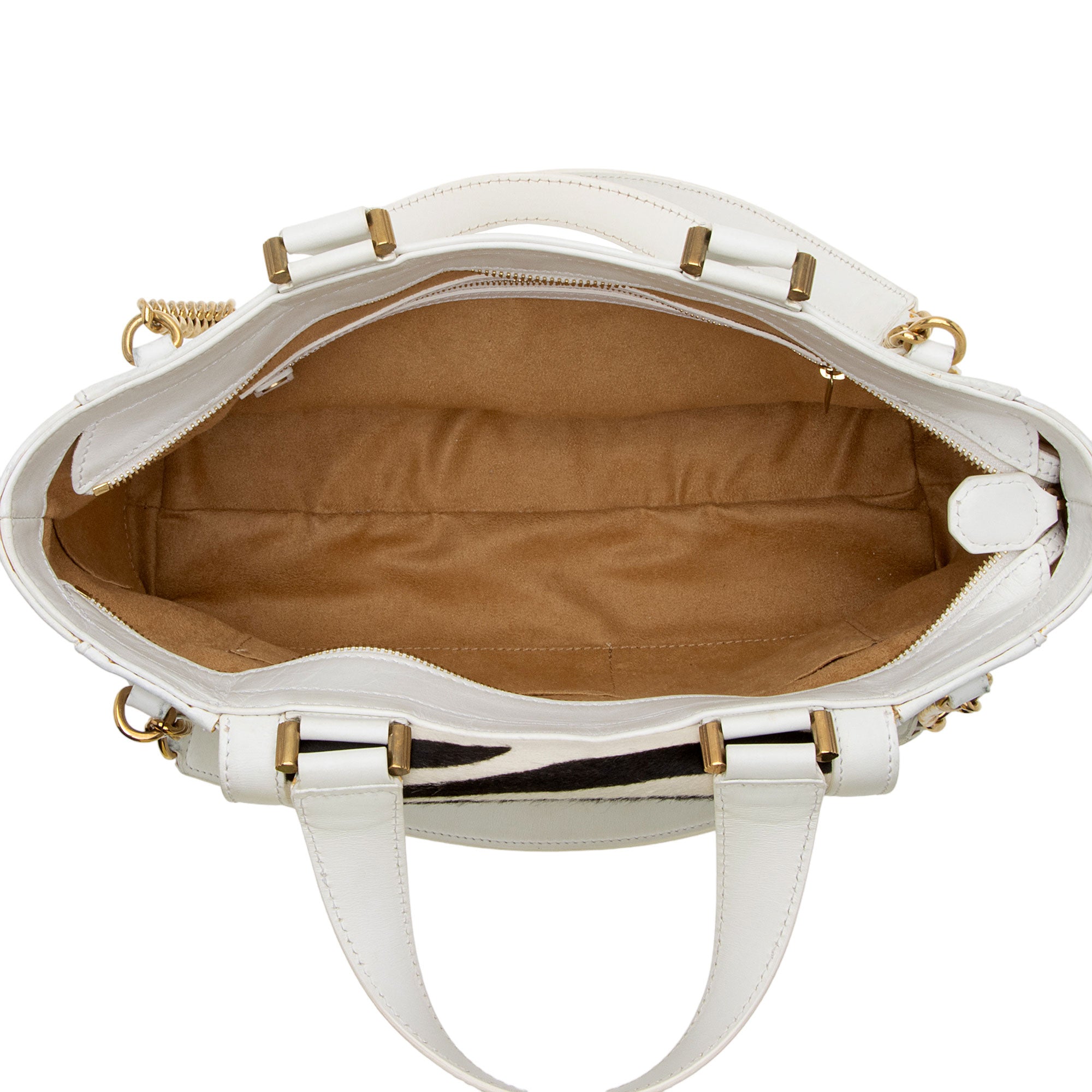 Jimmy Choo Leather Calf Hair Zebra Camille Tote (SHF-4IlvmY)