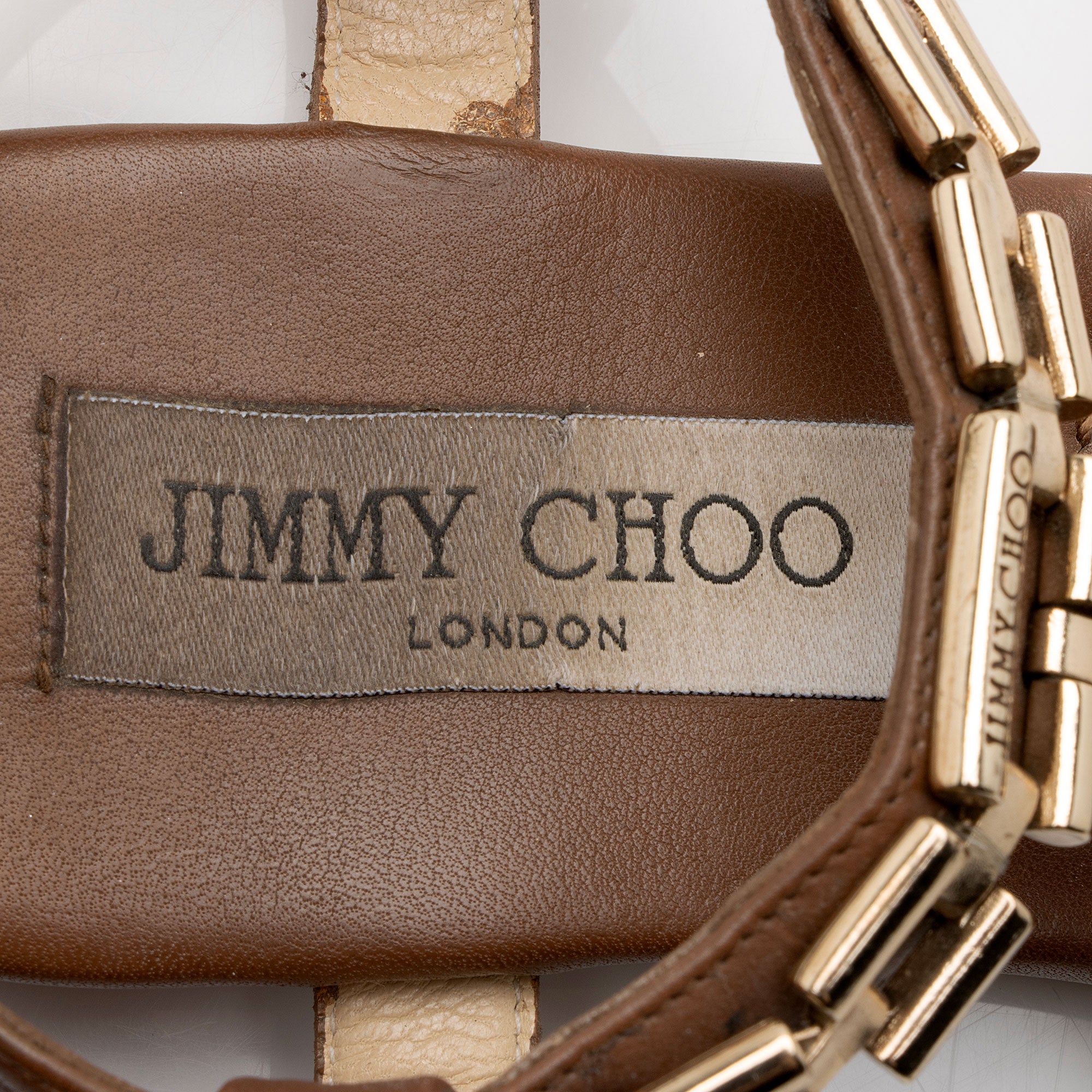 Jimmy Choo Leather Narcissa T-Strap Sandals - Size 8 / 38 (SHF-oLA4Rv)