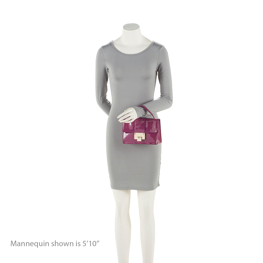 Jimmy Choo Patent Leather Rebel Satchel (SHF-20666)