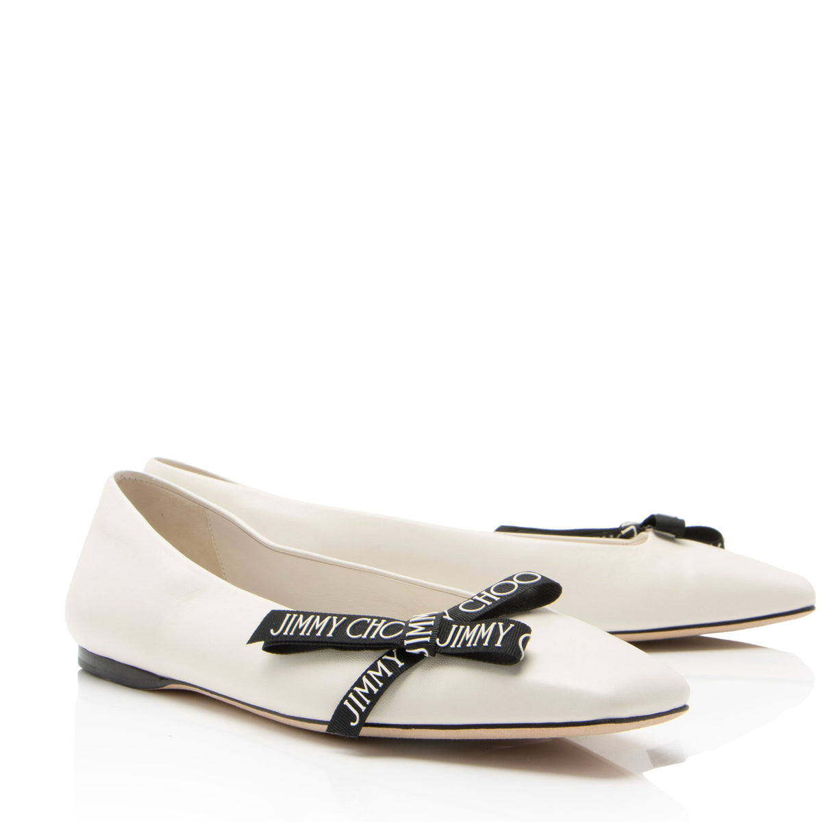 Jimmy Choo Leather Veda Ballet Flats - Size 10 / 40