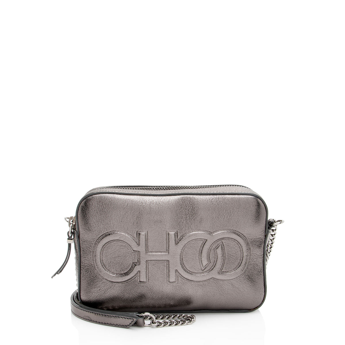 Jimmy Choo Metallic Calfskin Balti Camera Bag