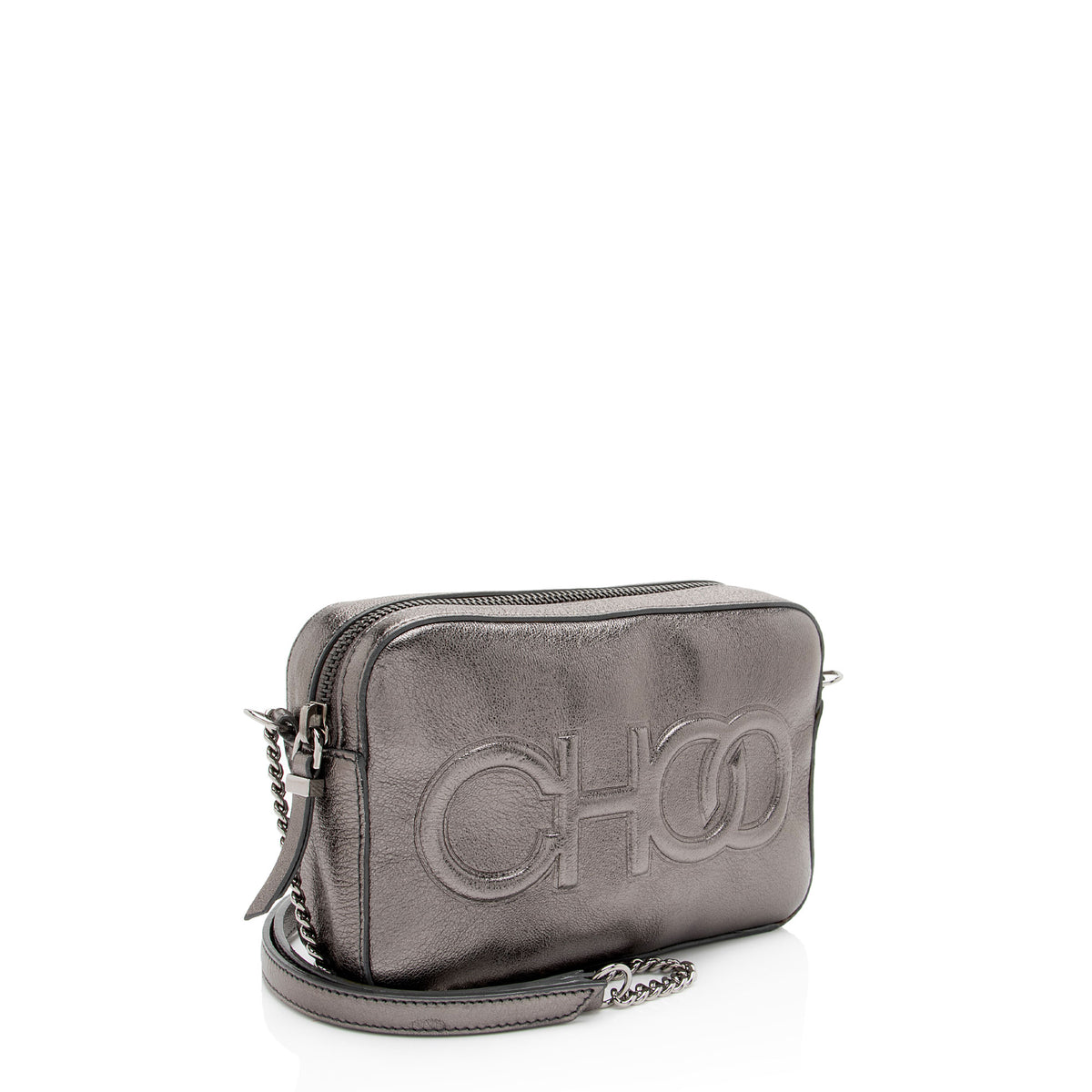 Jimmy Choo Metallic Calfskin Balti Camera Bag