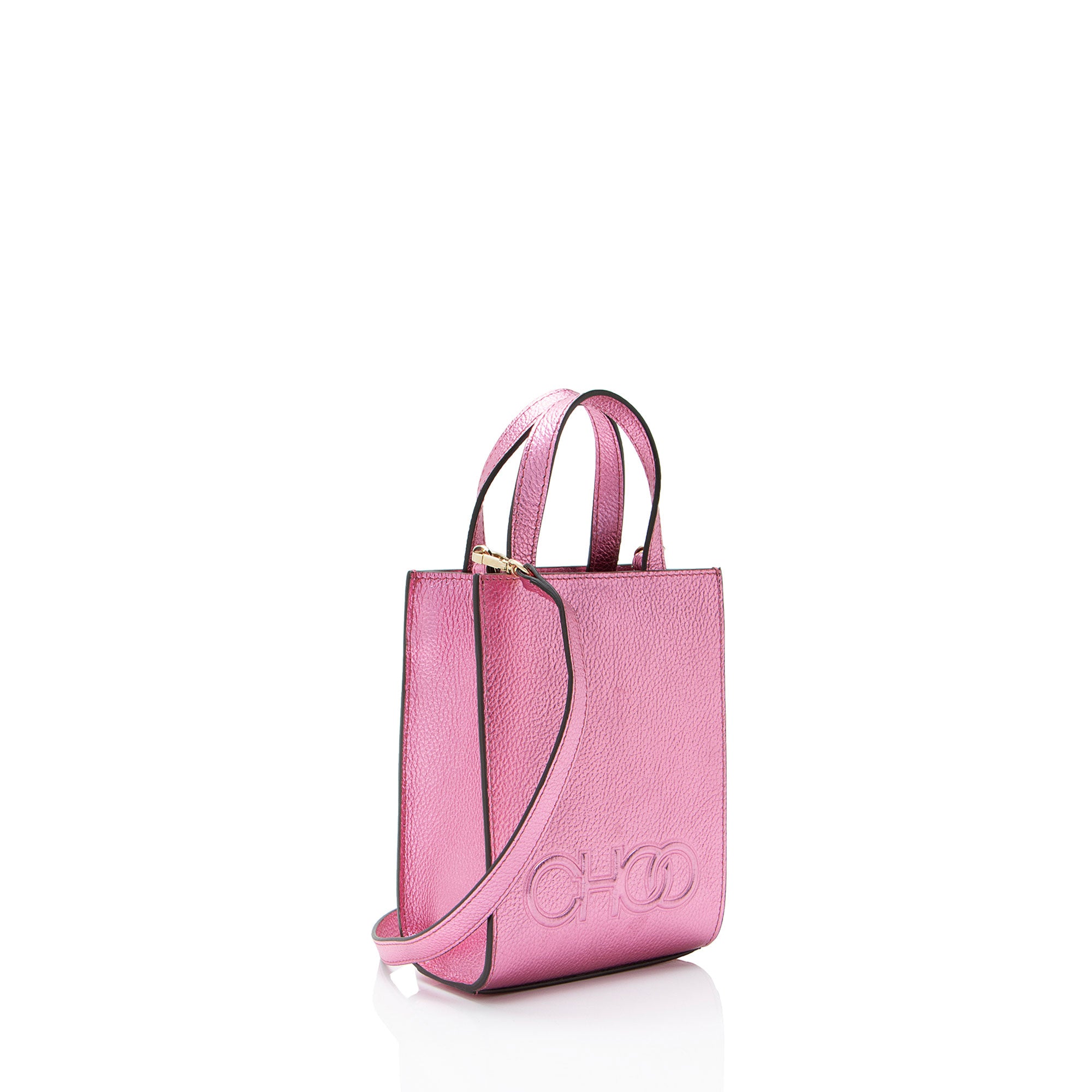 Jimmy Choo Metallic Leather Mini Tote