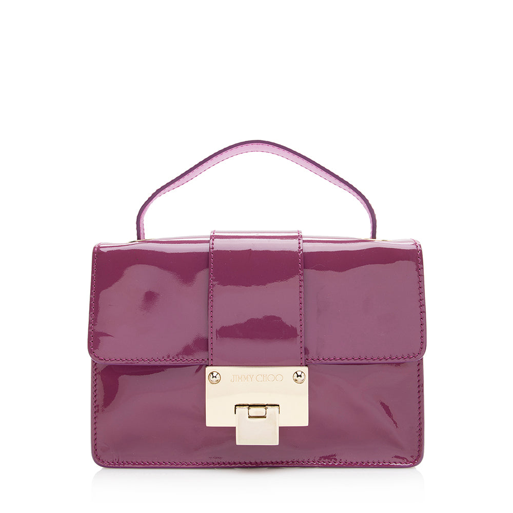 Jimmy Choo Patent Leather Rebel Satchel (SHF-20666)