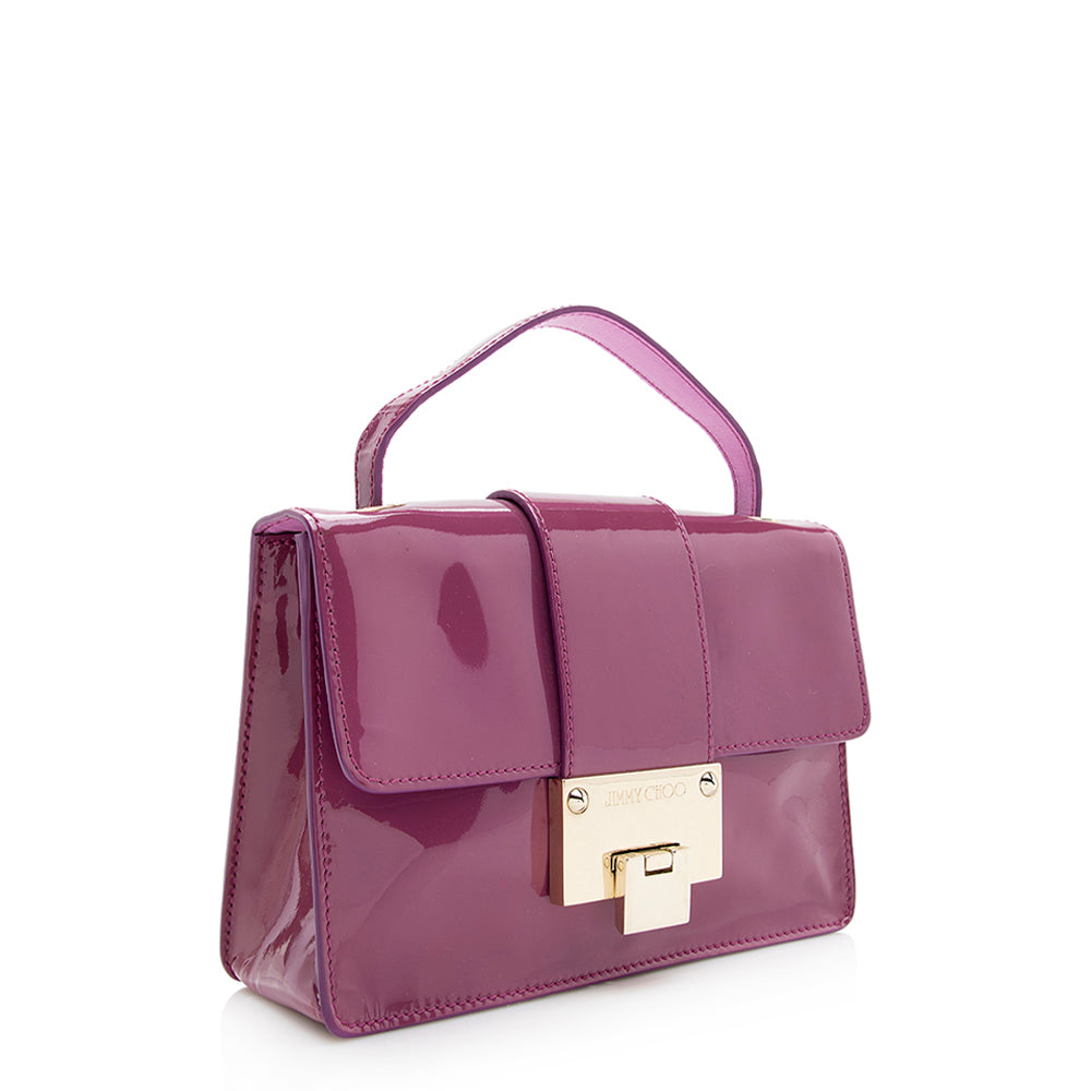 Jimmy Choo Patent Leather Rebel Satchel (SHF-20666)