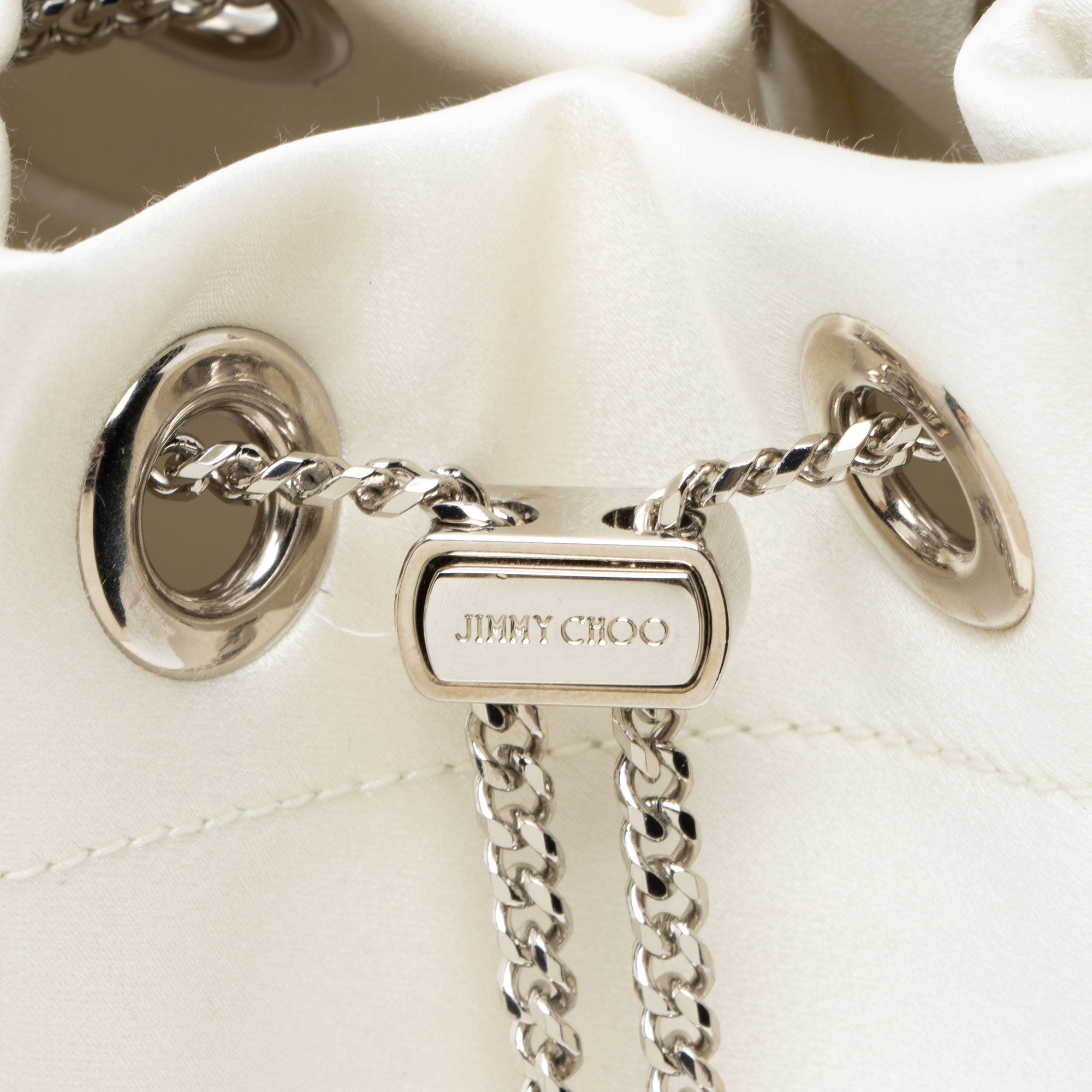 Jimmy Choo Satin Crystal Bon Bon Bucket Bag