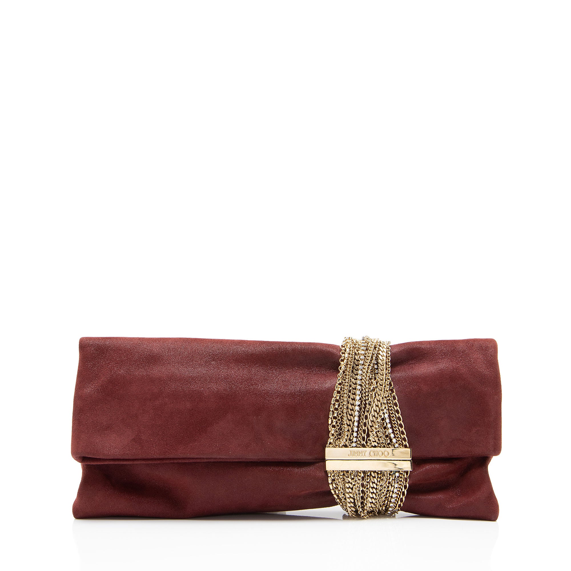Jimmy Choo Shimmery Suede Chandra Clutch