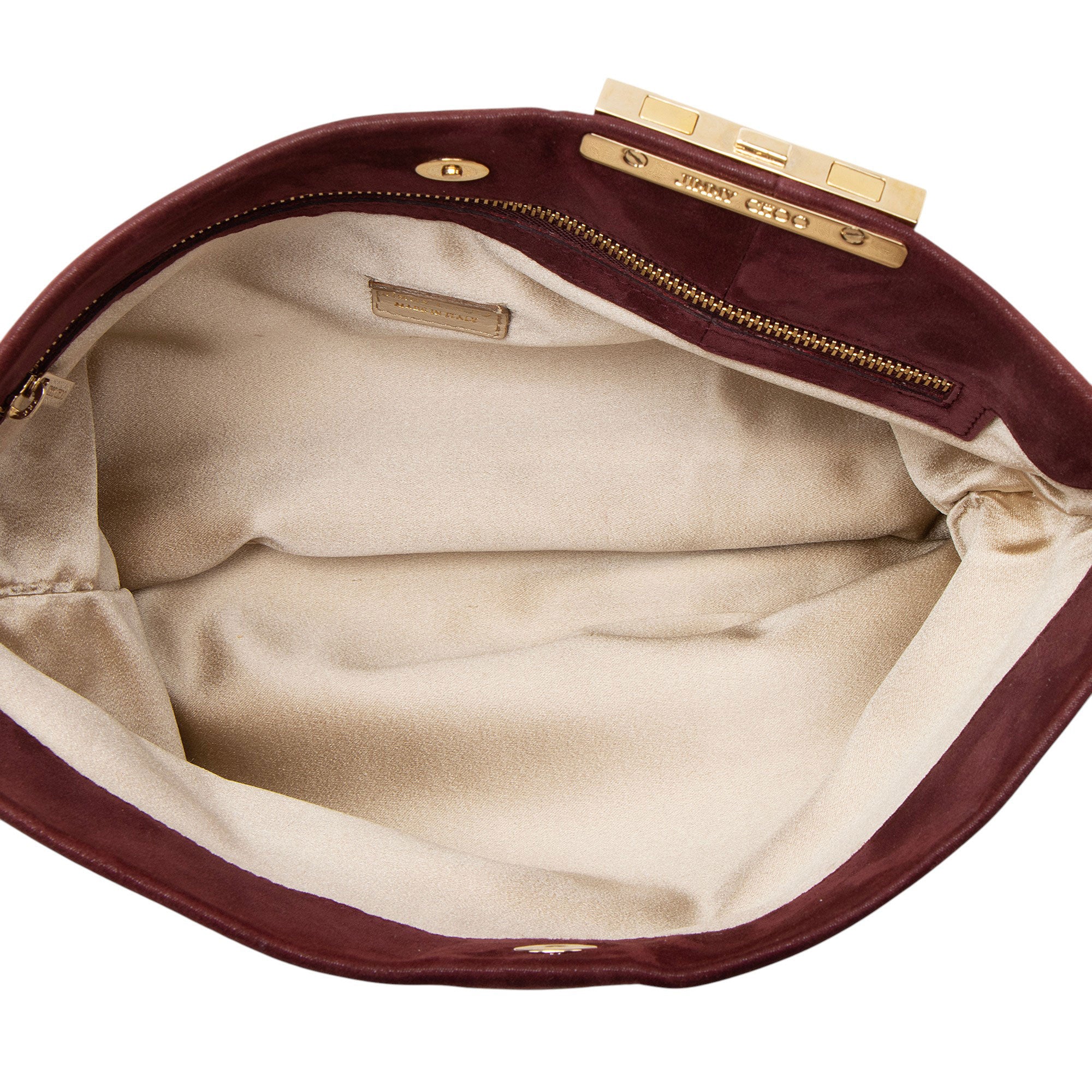 Jimmy Choo Shimmery Suede Chandra Clutch