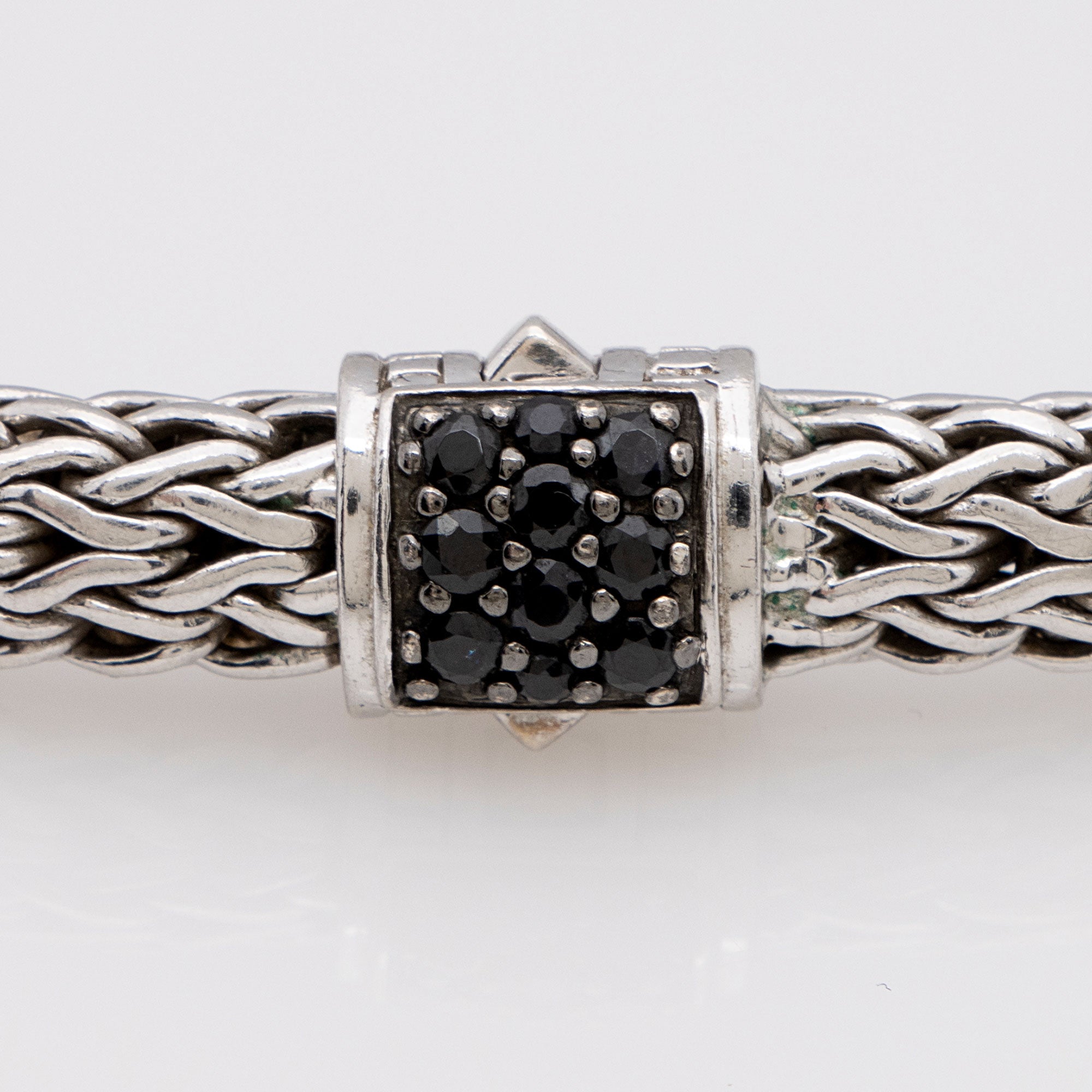 John Hardy Sterling Silver Black Sapphire Small Chain Bracelet