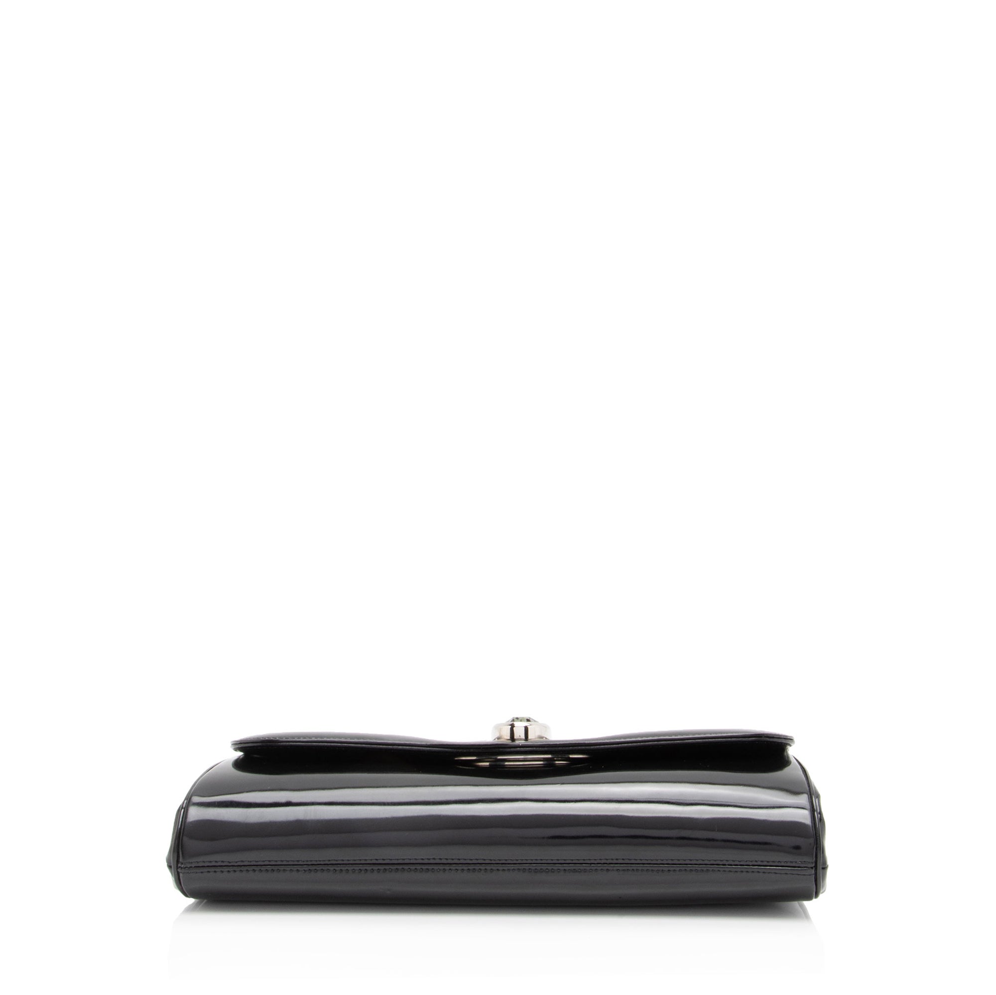 Judith Leiber Patent Leather Crystal Turnlock Clutch (SHF-D1Or7j)