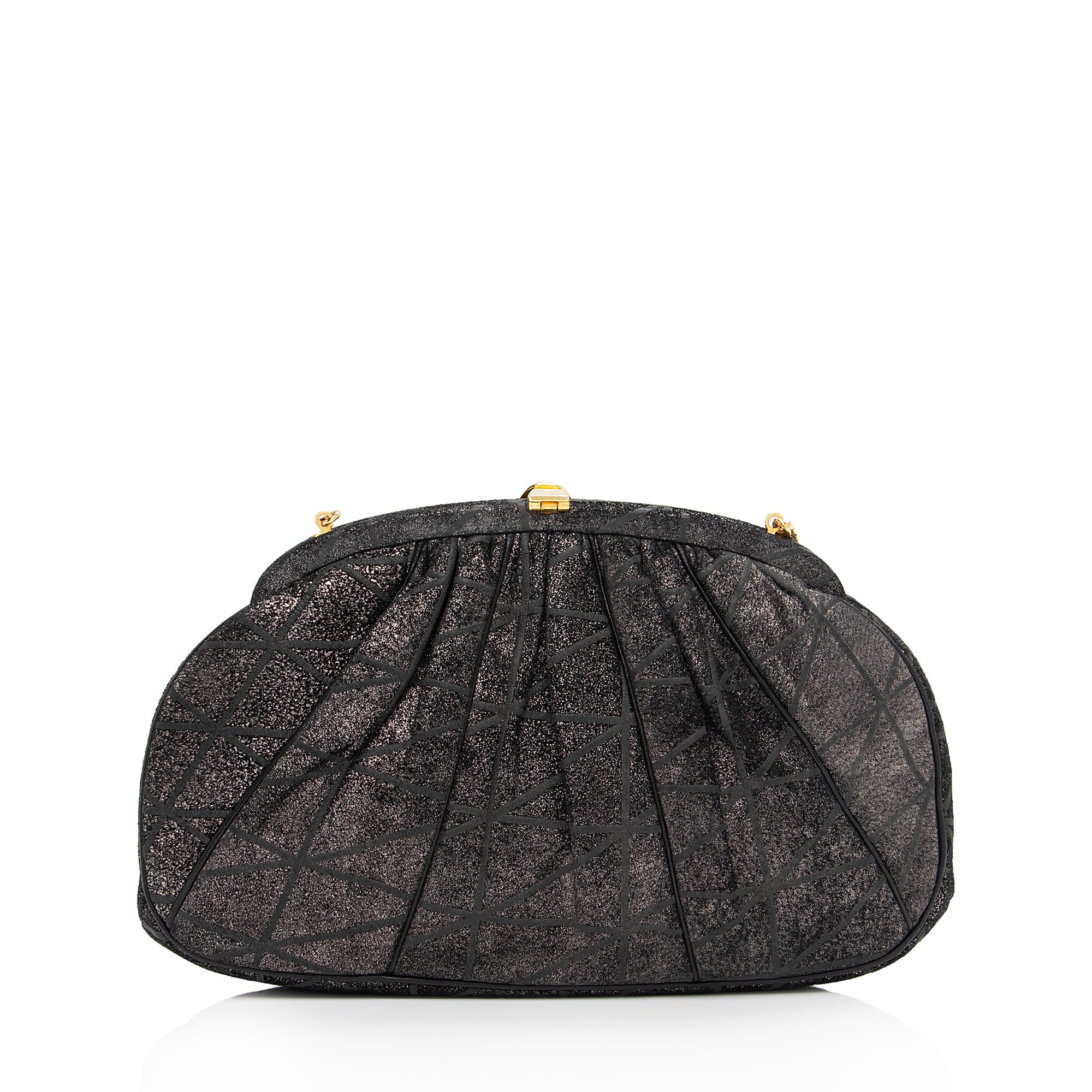 Judith Leiber Vintage Metallic Suede Clutch (SHF-XHscqg)