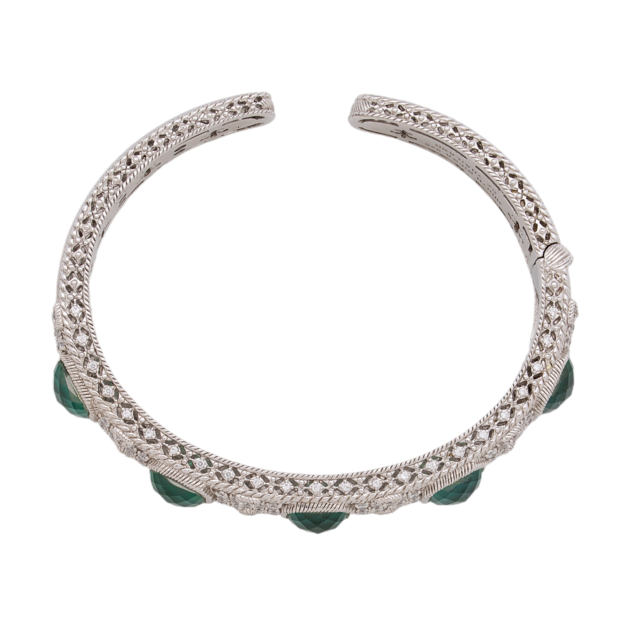 Judith Ripka Sterling Silver Chalcedony Cuff (SHF-H2oqFq)