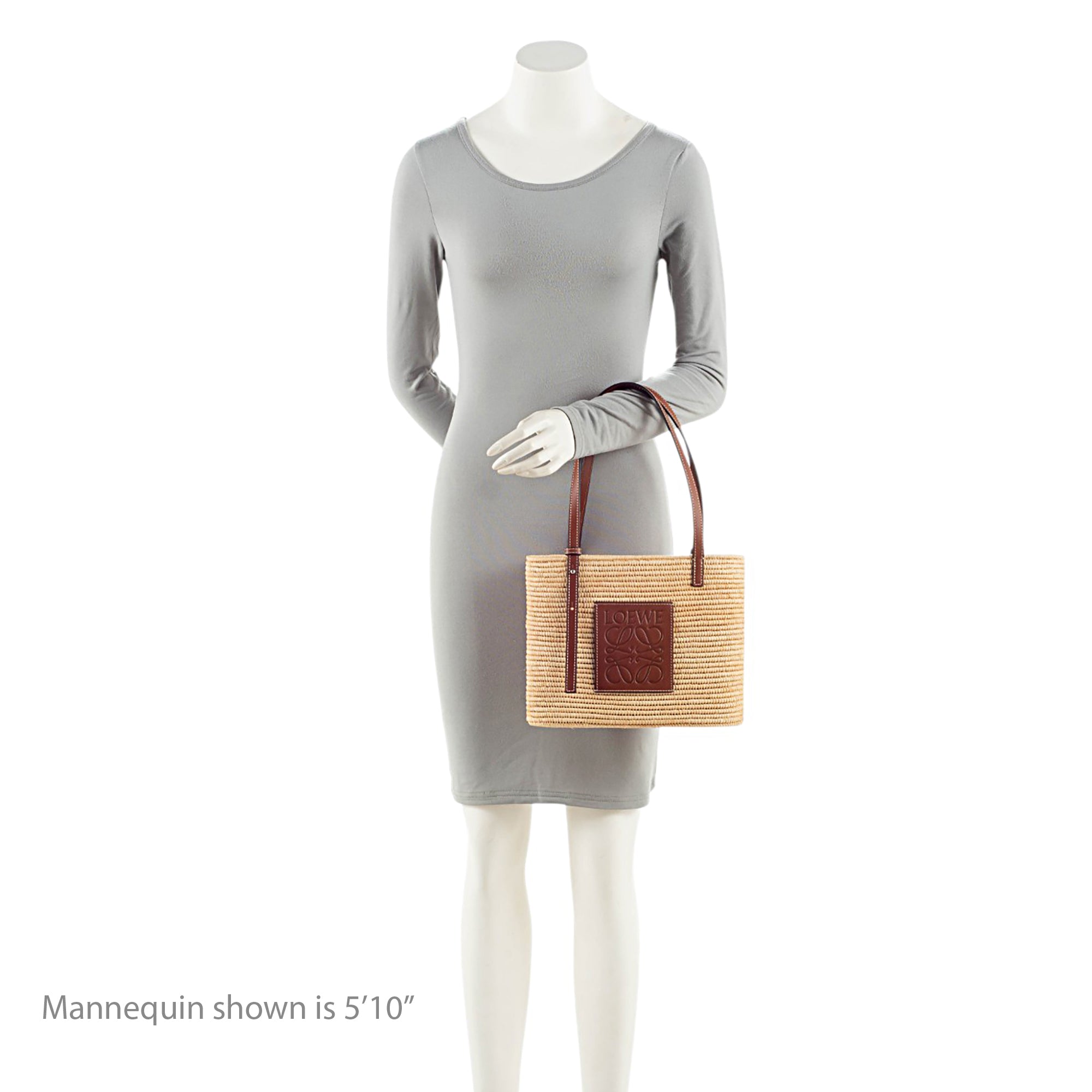 Loewe Raffia Square Basket Small Tote