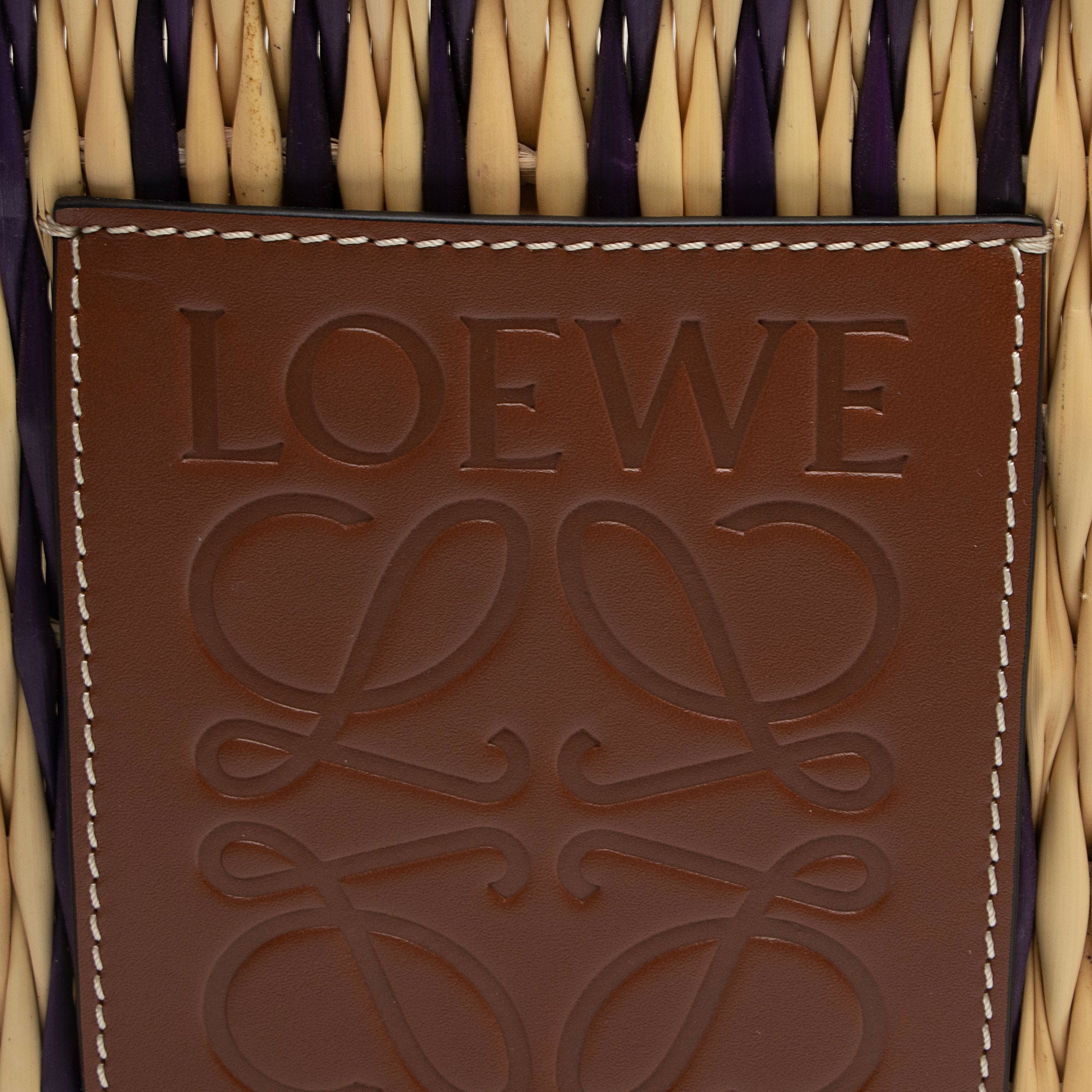 Loewe Raffia Square Basket Tote (SHF-xw84s2)