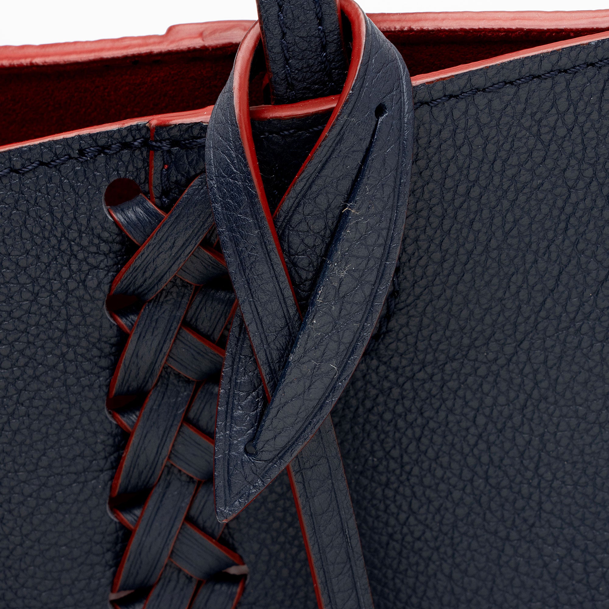 Louis Vuitton Calfskin Braided Lockme Cabas Tote (SHF-U3RwBn)