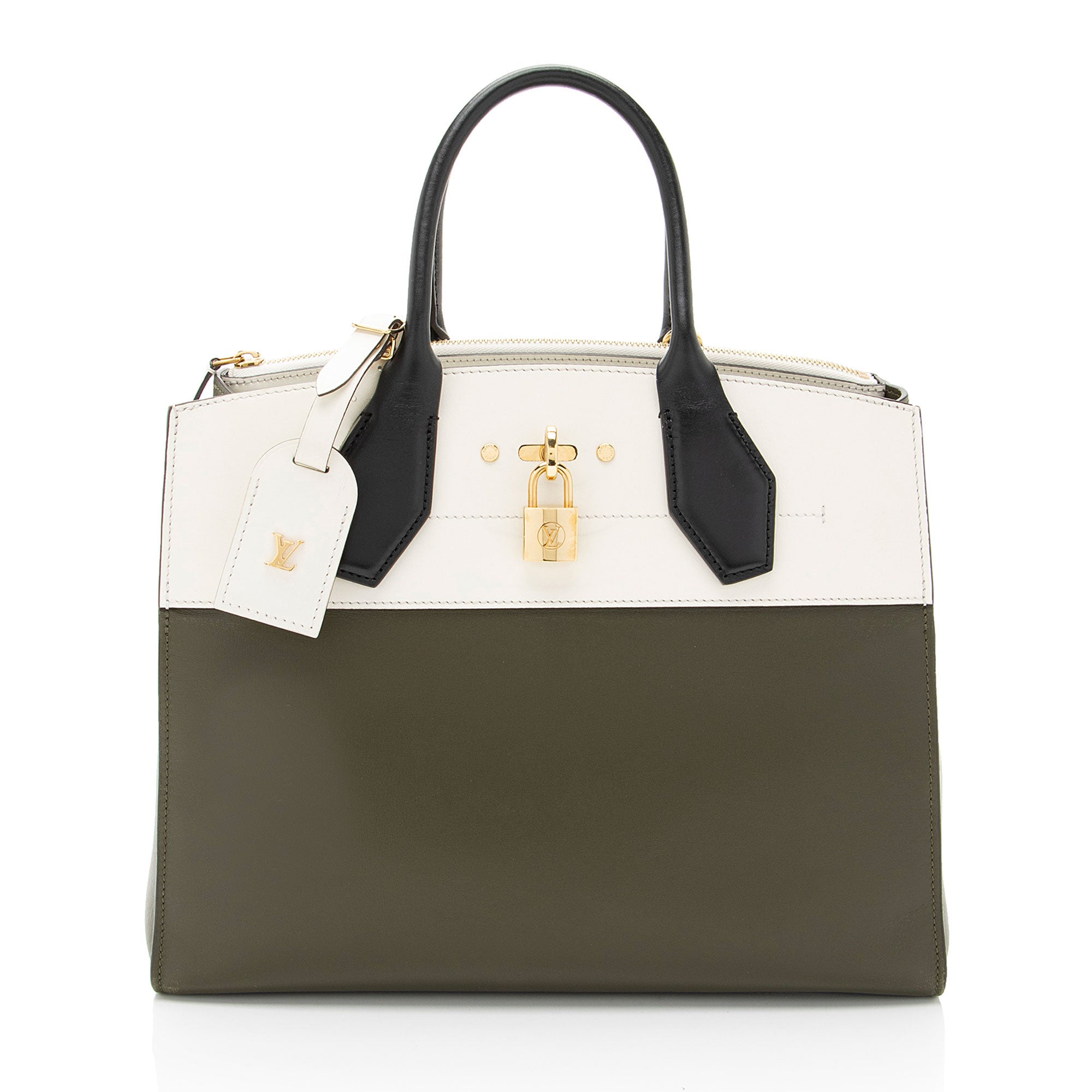 Louis Vuitton Calfskin City Steamer MM Tote
