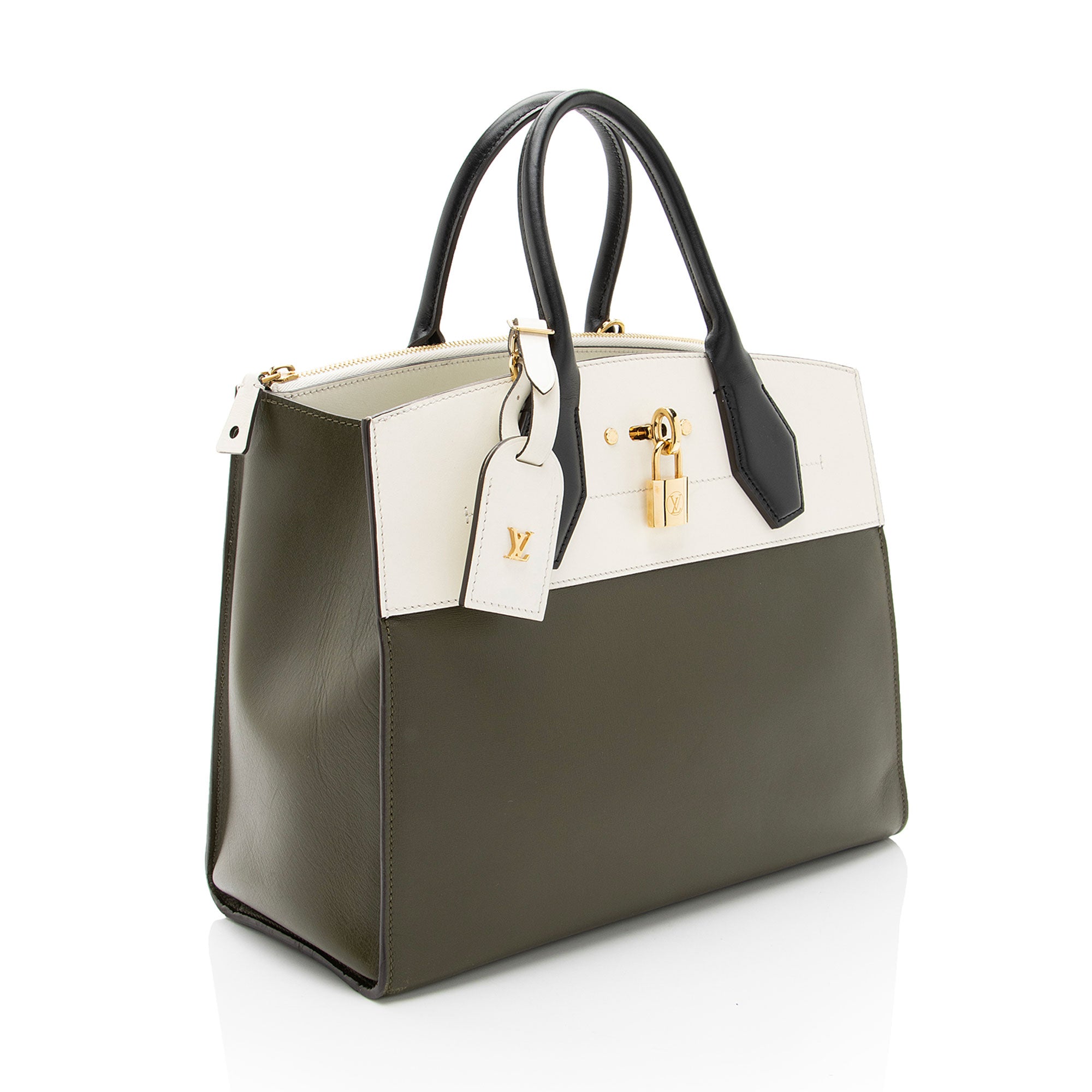Louis Vuitton Calfskin City Steamer MM Tote