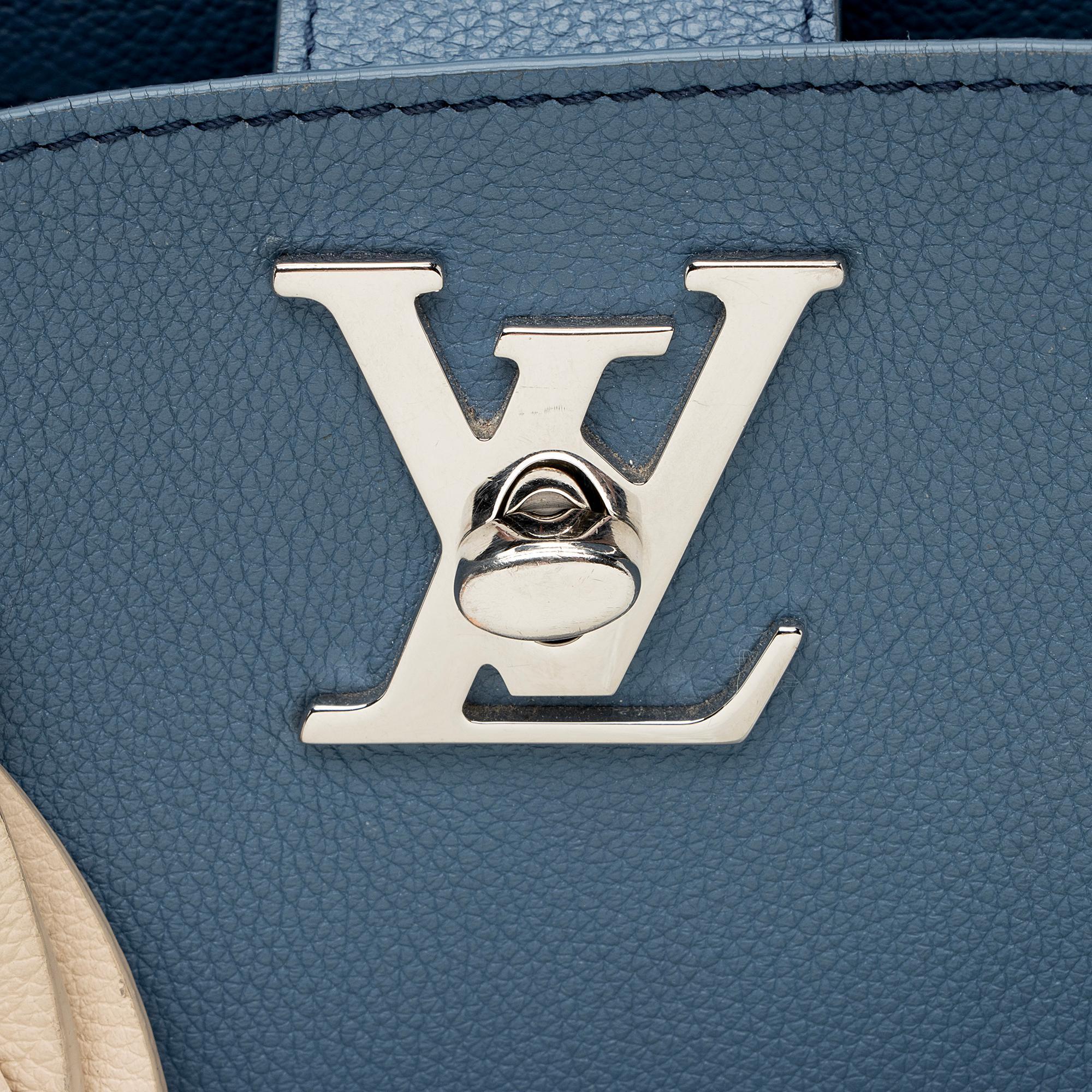 Louis Vuitton Calfskin Lockme Bucket Bag (SHF-ScNH8i)