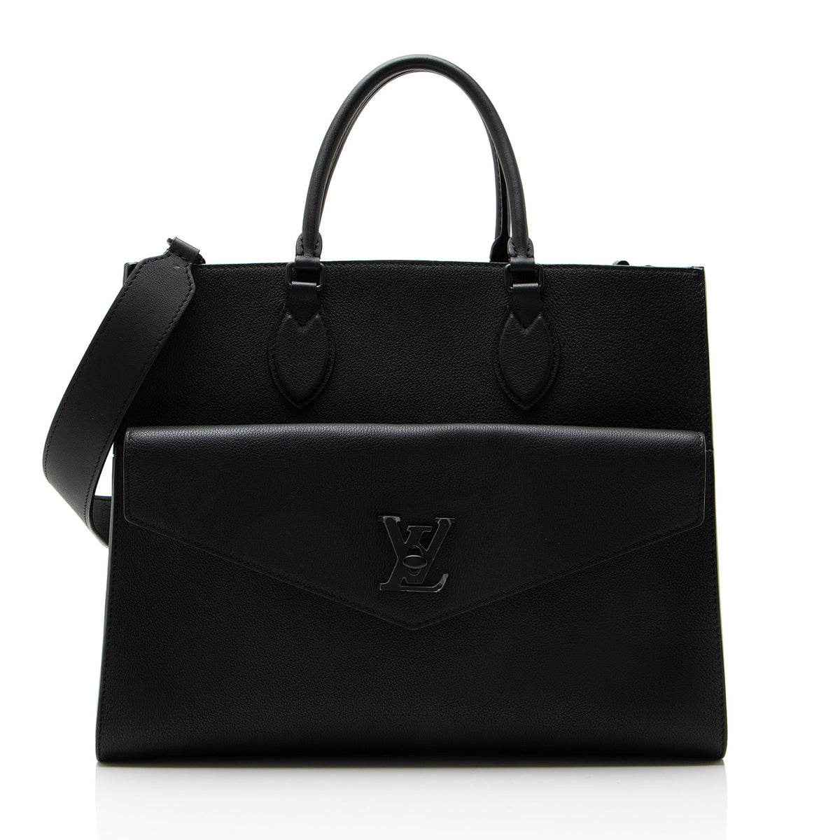 Louis Vuitton Calfskin Lockme MM Tote