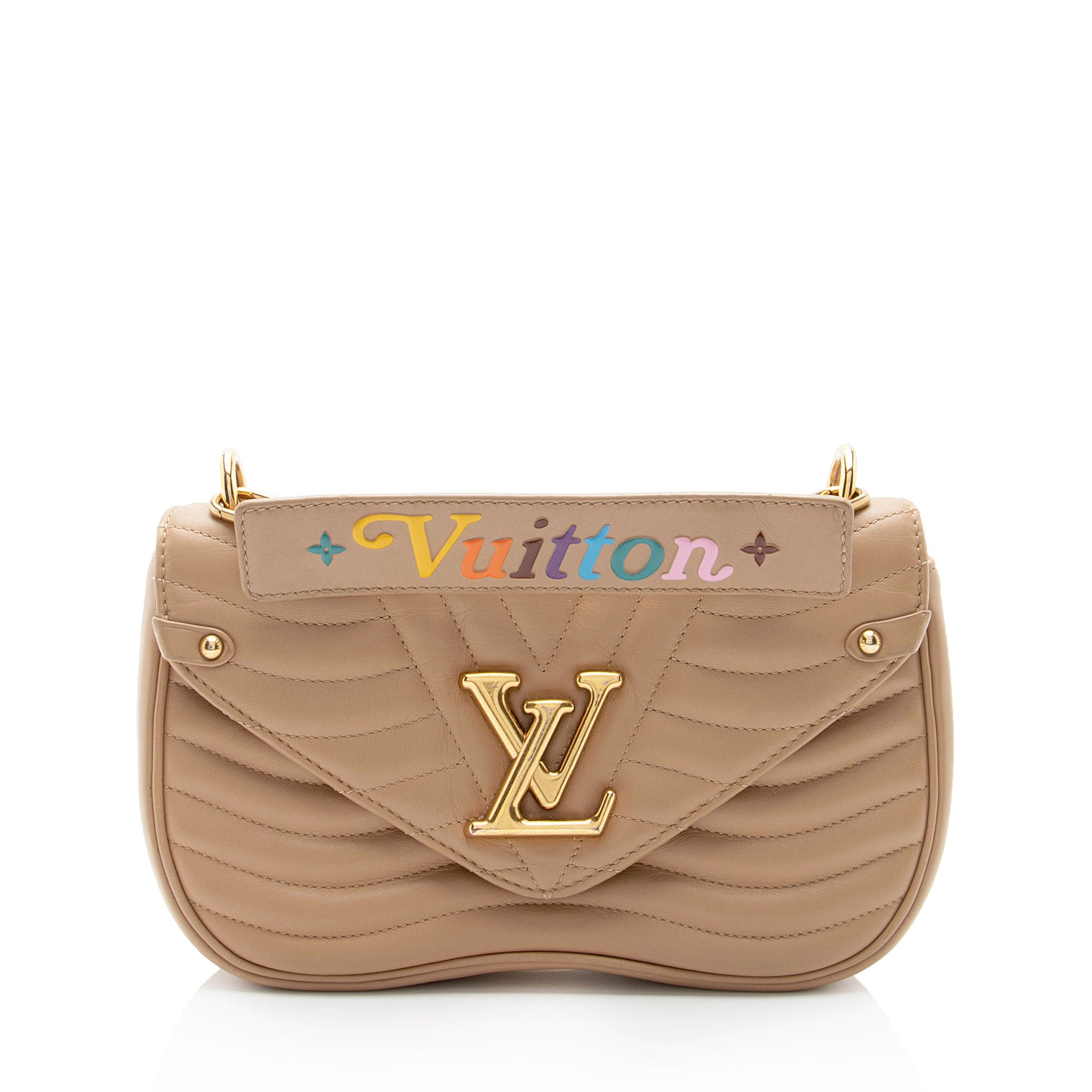 Louis Vuitton Calfskin New Wave Chain MM Shoulder Bag - FINAL SALE (SHF-BC4Bgk)