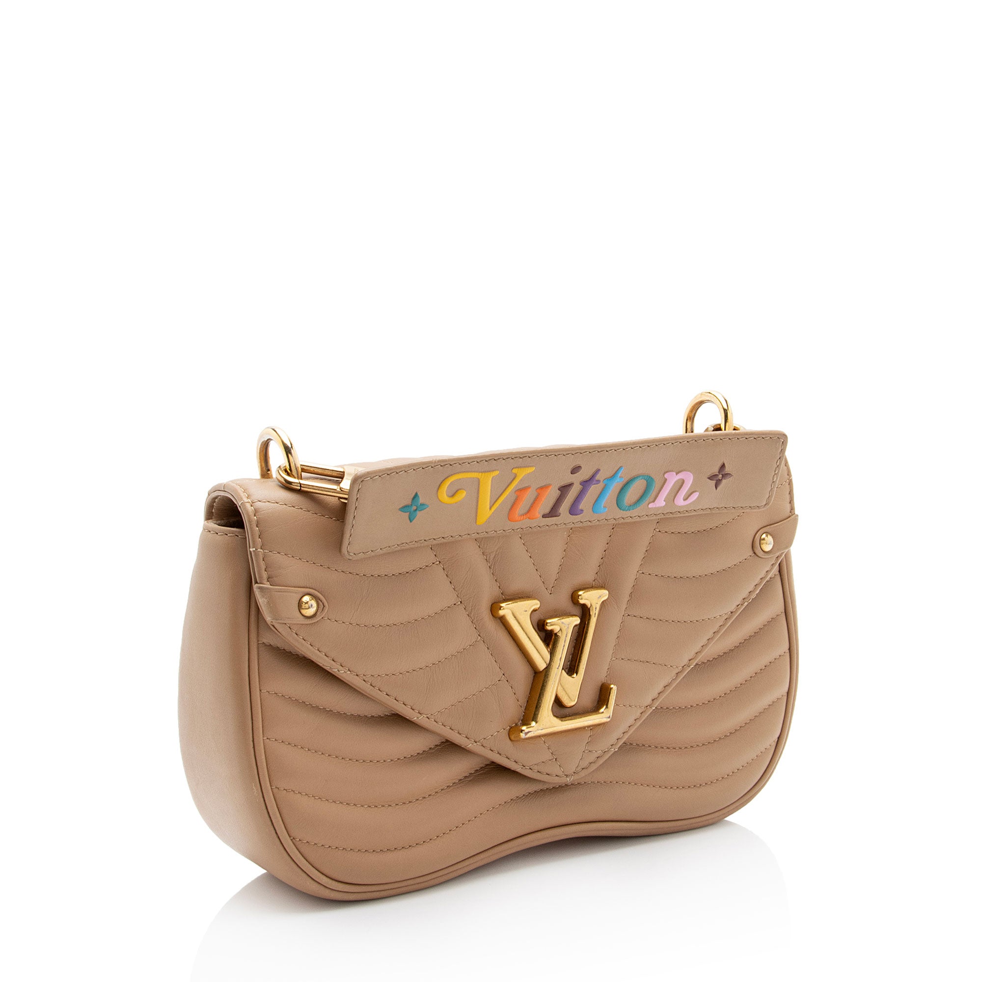 Louis Vuitton Calfskin New Wave Chain MM Shoulder Bag - FINAL SALE (SHF-BC4Bgk)