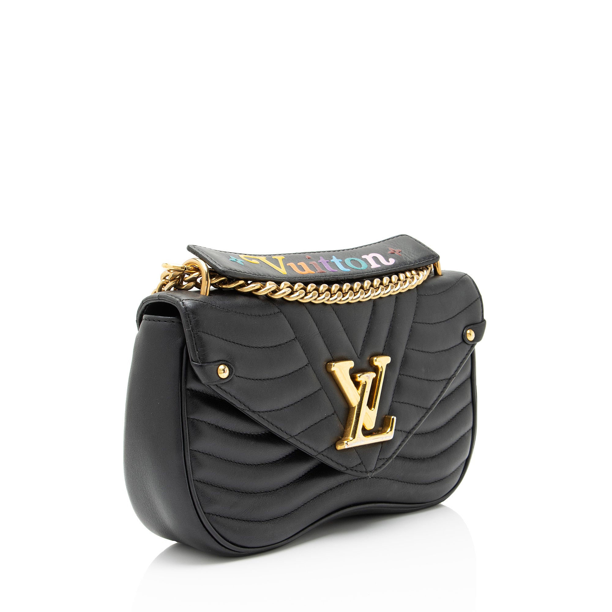 Louis Vuitton Calfskin New Wave Chain MM Shoulder Bag