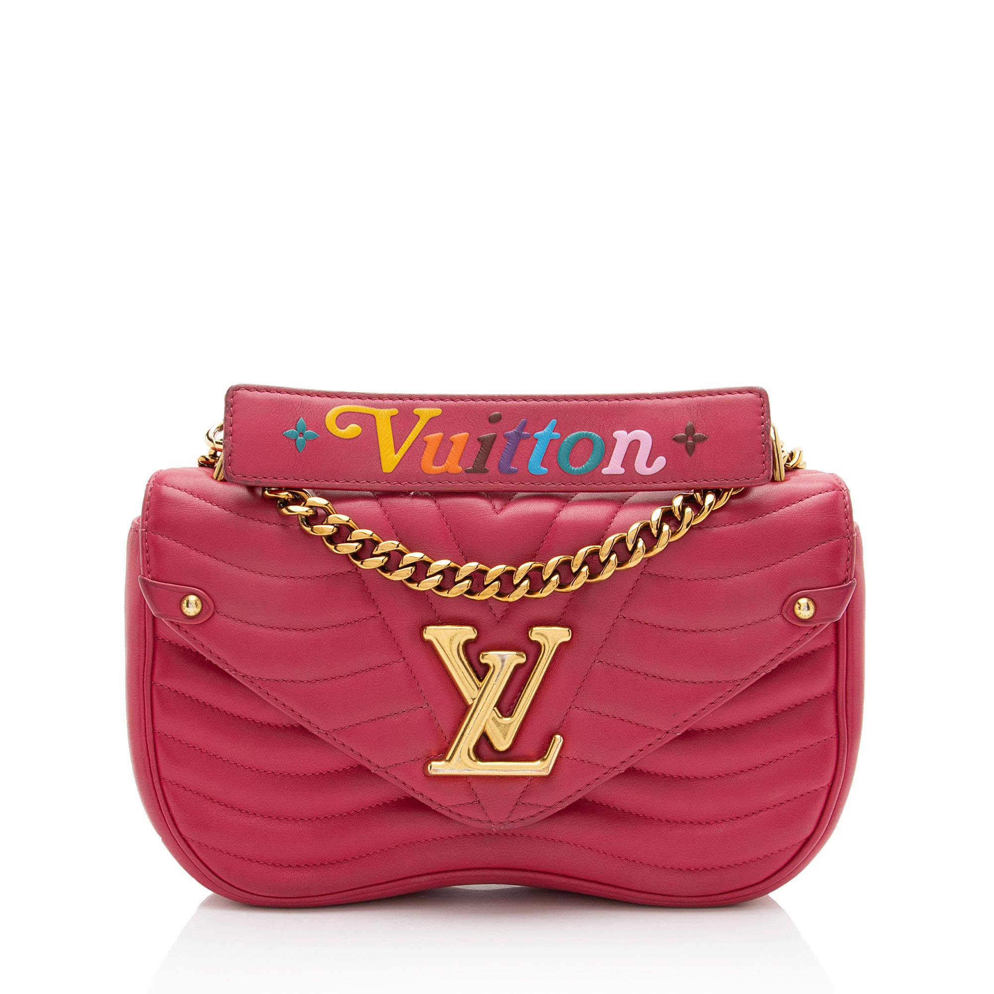 Louis Vuitton Calfskin New Wave Chain MM Shoulder Bag