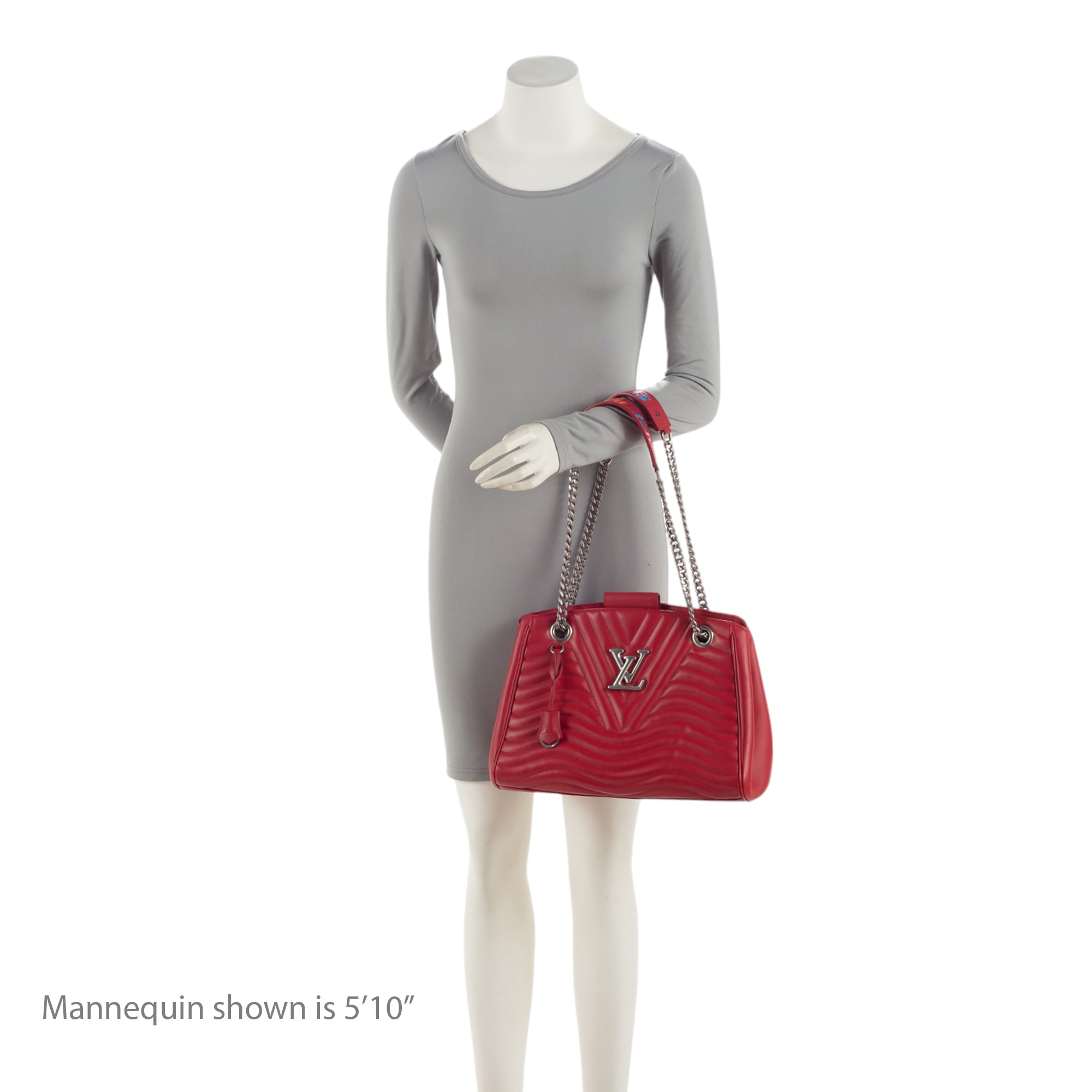 Louis Vuitton Calfskin New Wave Chain Tote (SHF-FEtc9L)