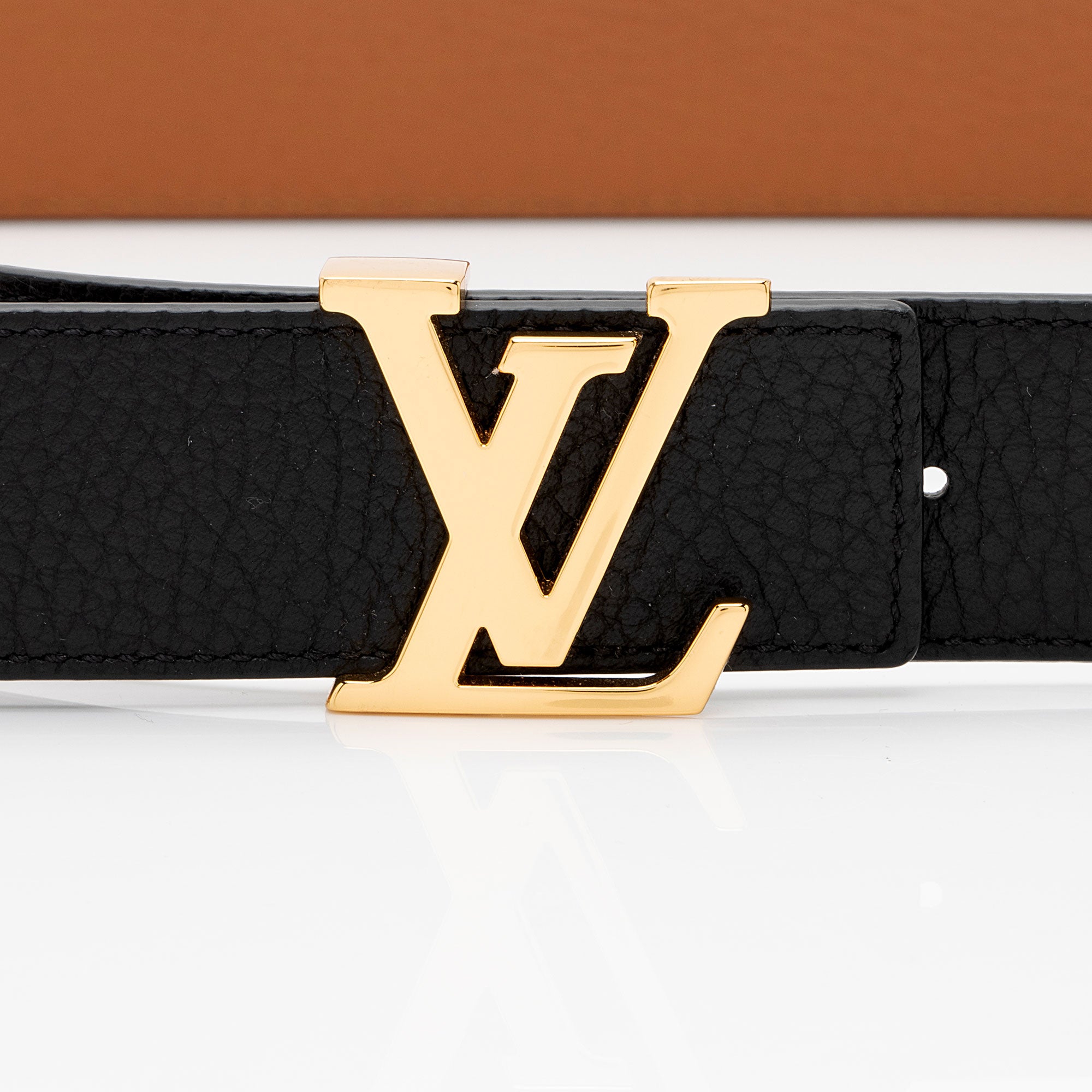 Louis Vuitton Calfskin Reversible Initiales 40mm Belt - Size 40 / 100 (SHF-cHF8Wo)