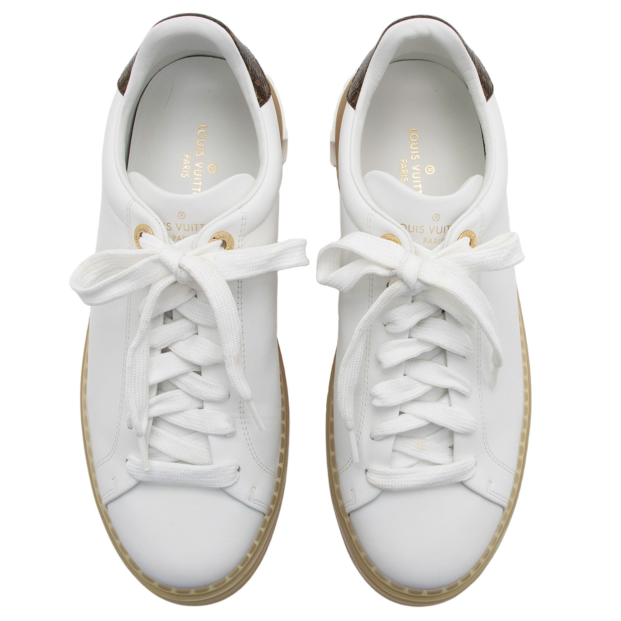 Louis Vuitton Calfskin Time Out Sneakers - Size 9 / 39 (SHF-1ytLxH)