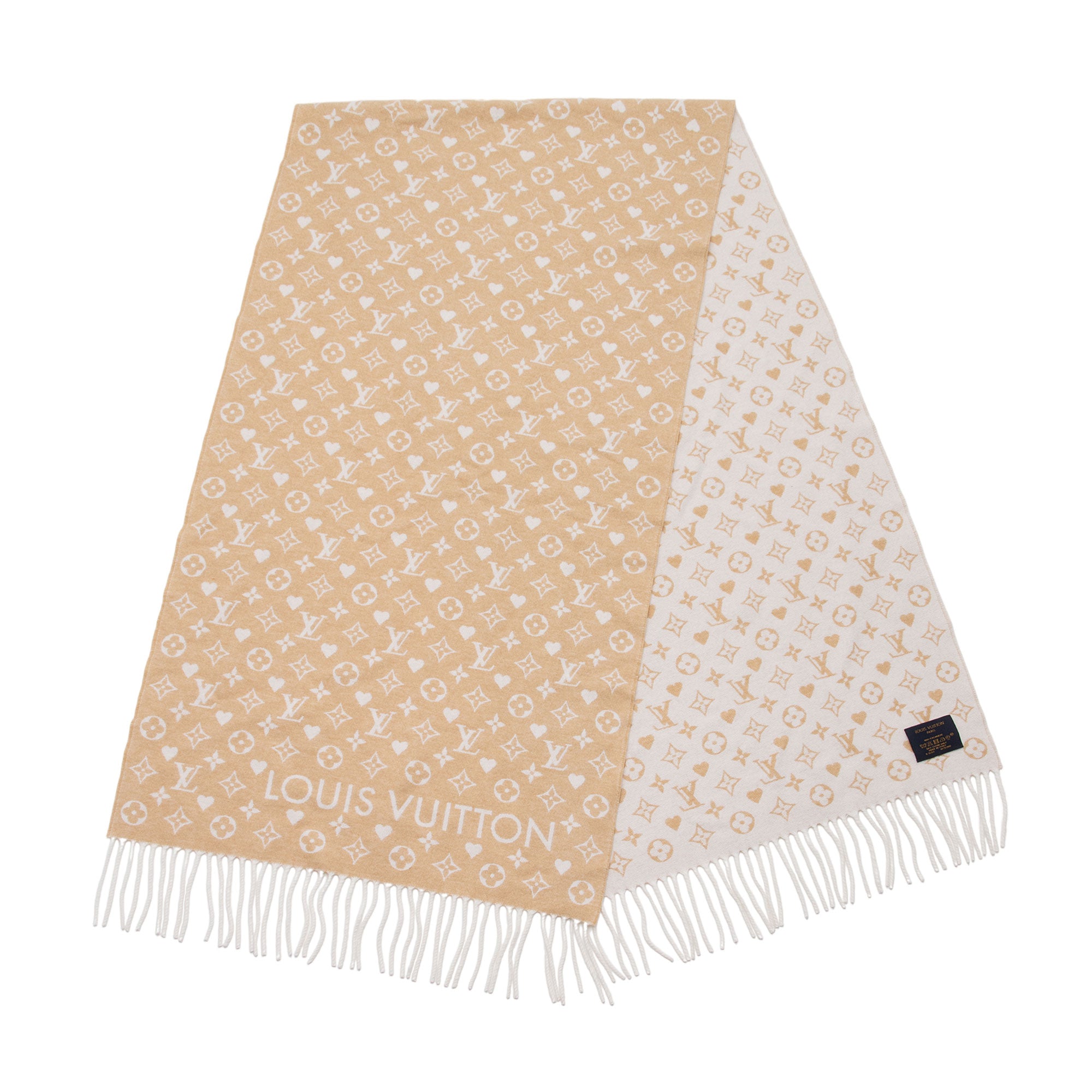 Louis Vuitton Cashmere Game On Monogram Scarf (SHF-bTJaXJ)