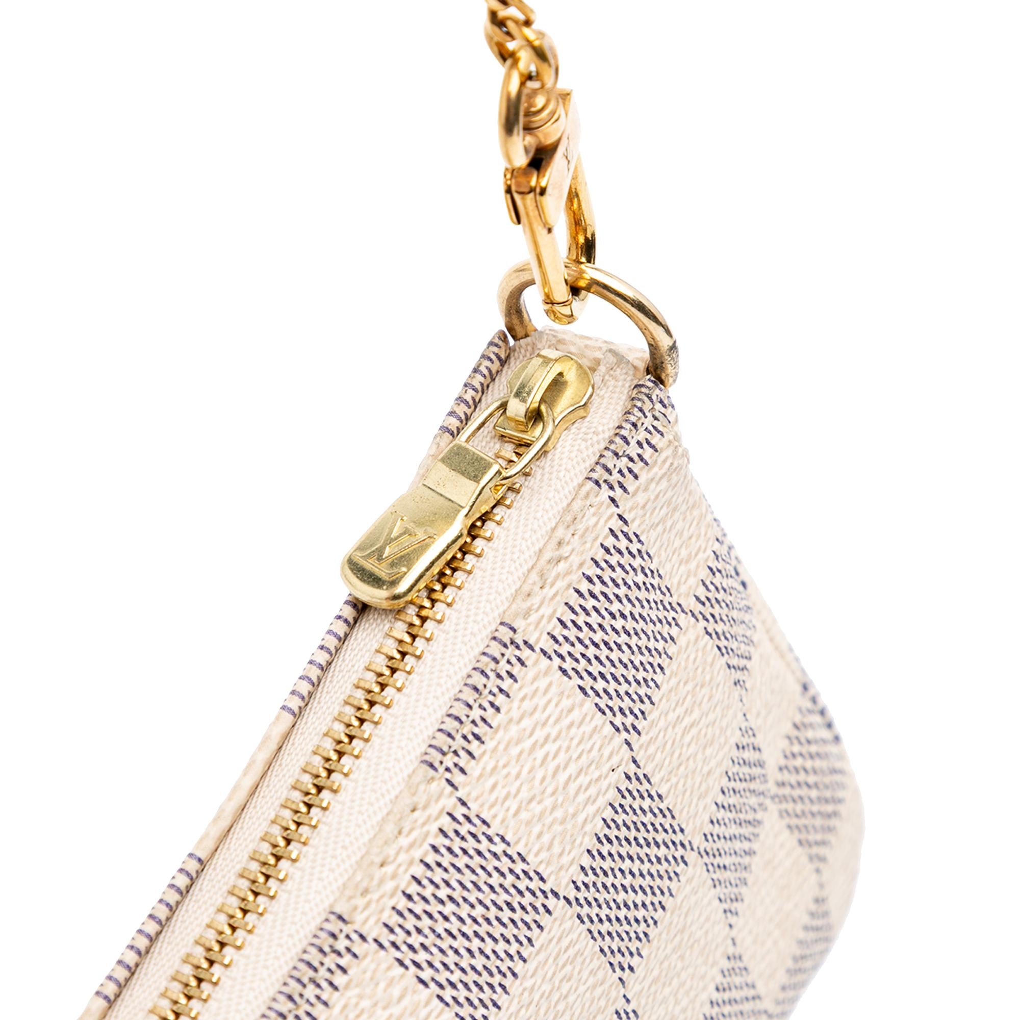 Louis Vuitton Damier Azur Christmas Birds Mini Pochette Accessoires