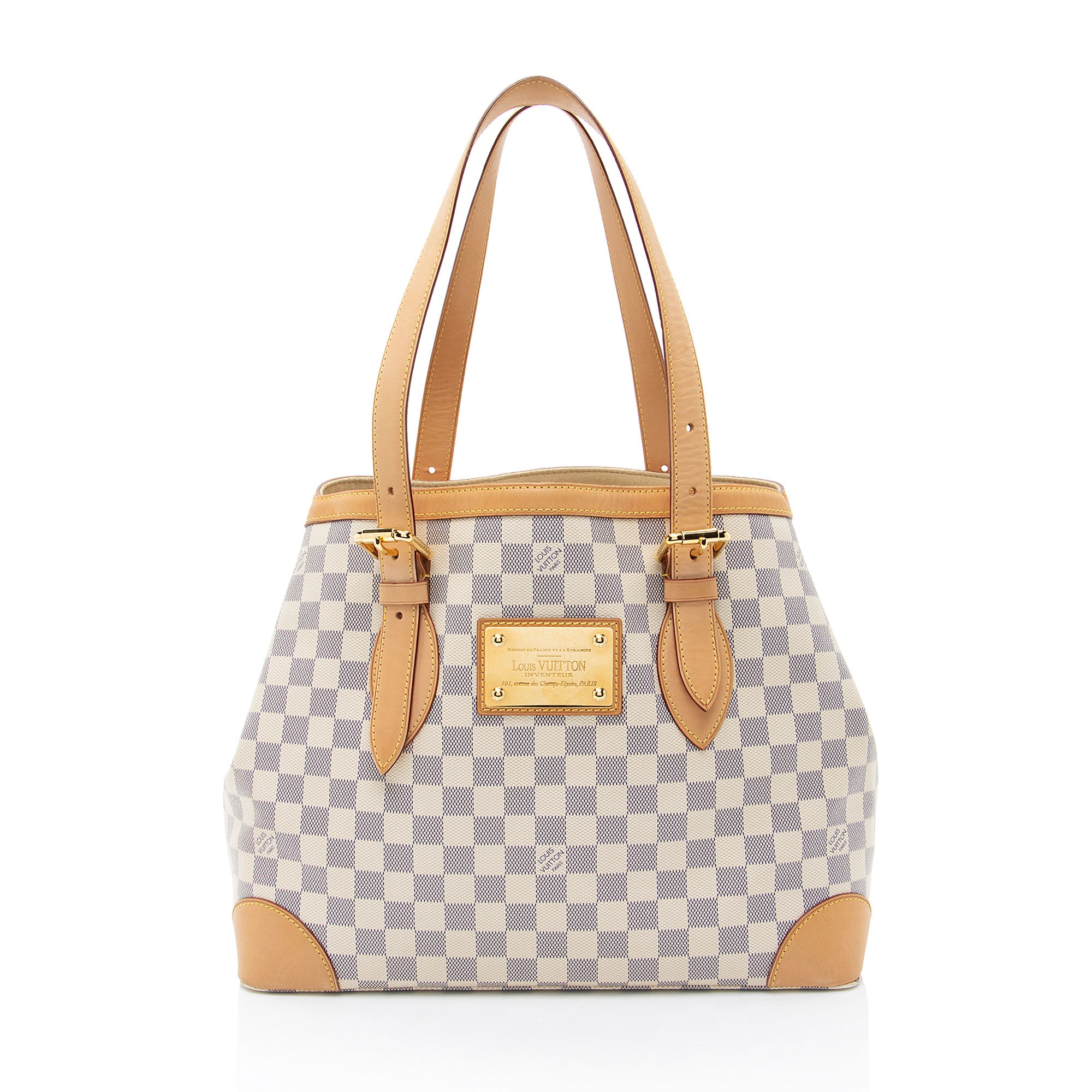 Louis Vuitton Damier Azur Hampstead MM Tote (SHF-GzhOZX)
