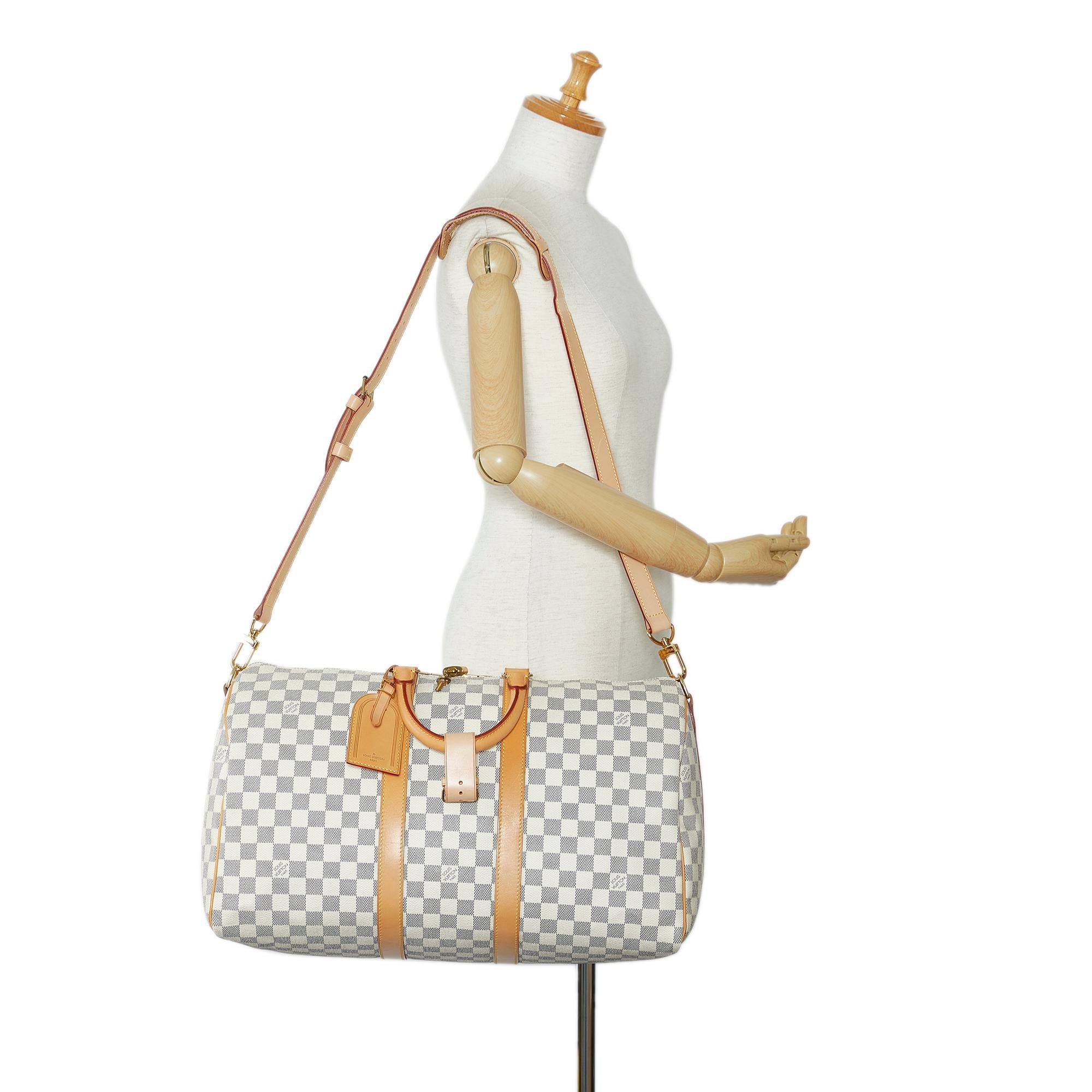 Louis Vuitton Damier Azur Keepall Bandouliere 45 (SHG-9B9KRk)