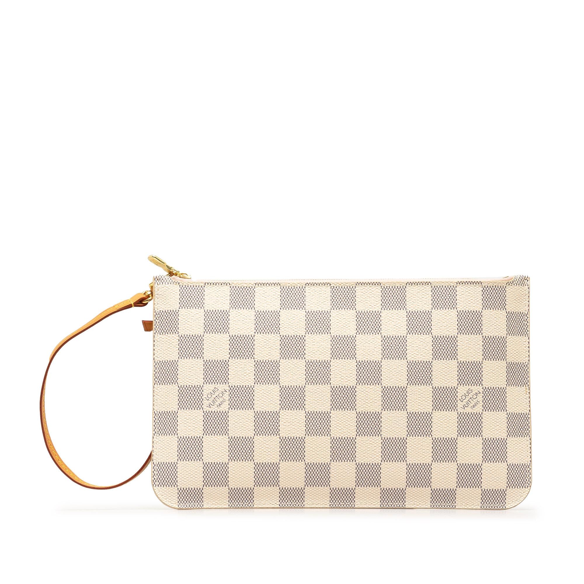 Louis Vuitton Damier Azur Neverfull MM Pouch (SHG-pnfWQ5)