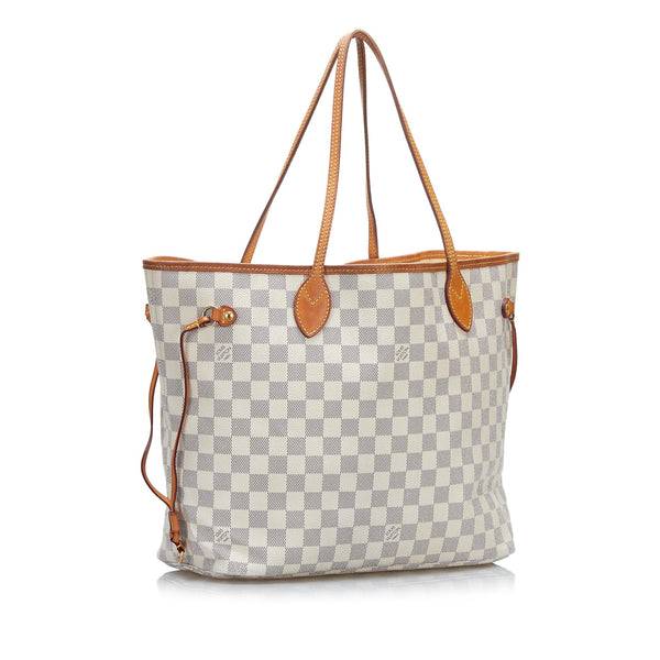 LOUIS VUITTON LV Coated Canvas Damier Azur Neverfull GM Tote Bag
