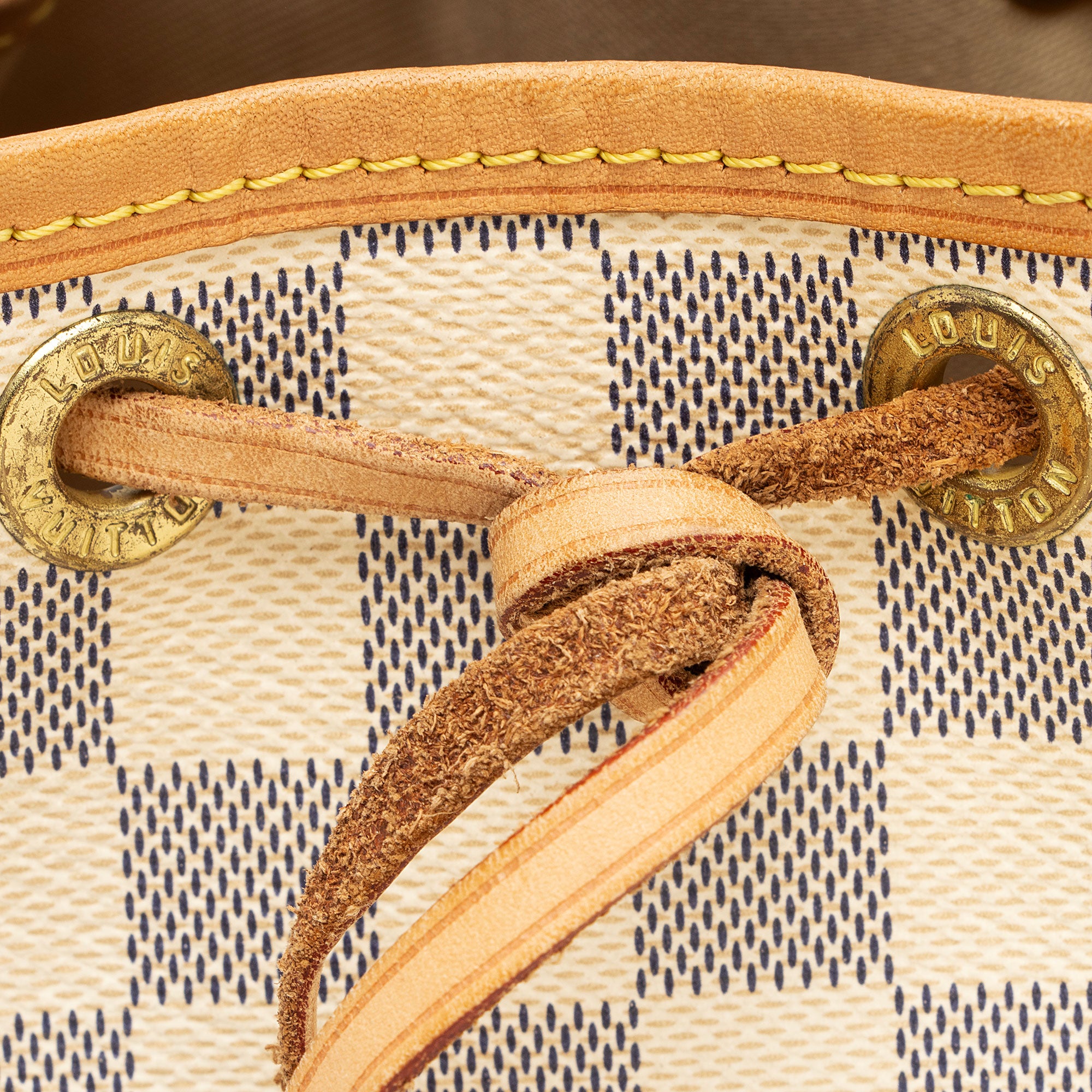 Louis Vuitton Damier Azur Noe BB Bucket Bag (SHF-rk9lnv)