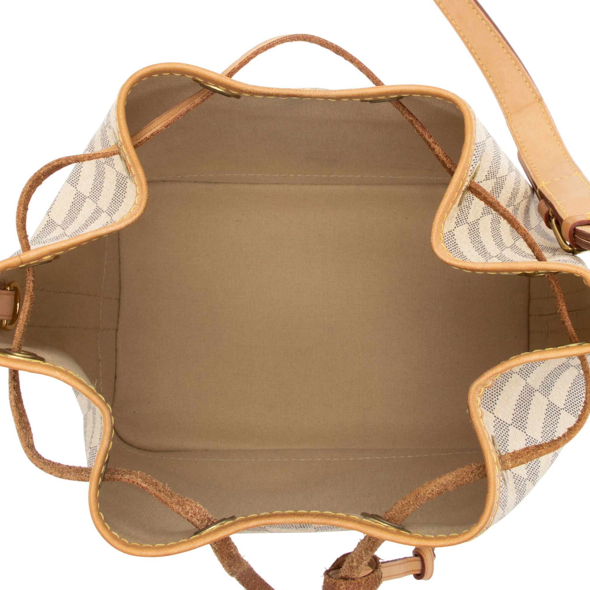 Louis Vuitton Damier Azur Noe BB Bucket Bag (SHF-rk9lnv)