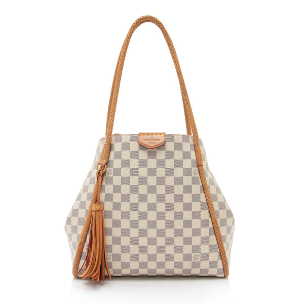 Louis Vuitton White And Blue Damier Azur Coated Canvas Neverfull