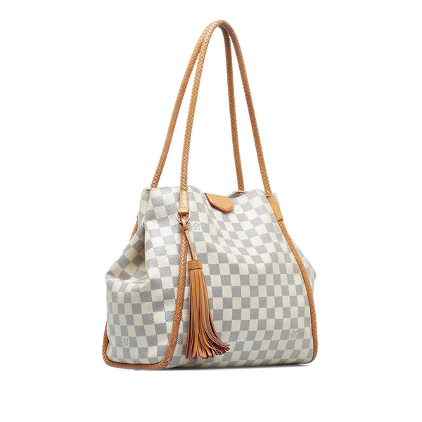 White Louis Vuitton Damier Azur Propriano Tote Bag