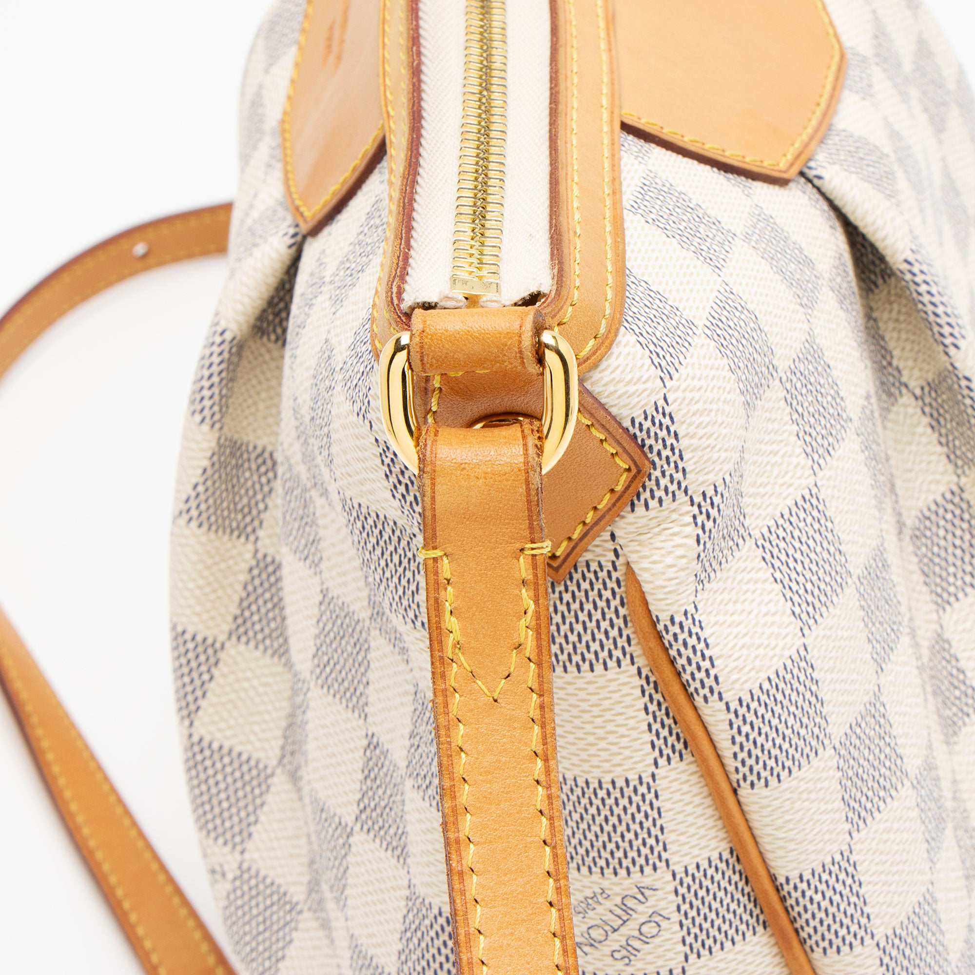 Louis Vuitton Damier Azur Siracusa PM Shoulder Bag (SHF-3IxoAb)