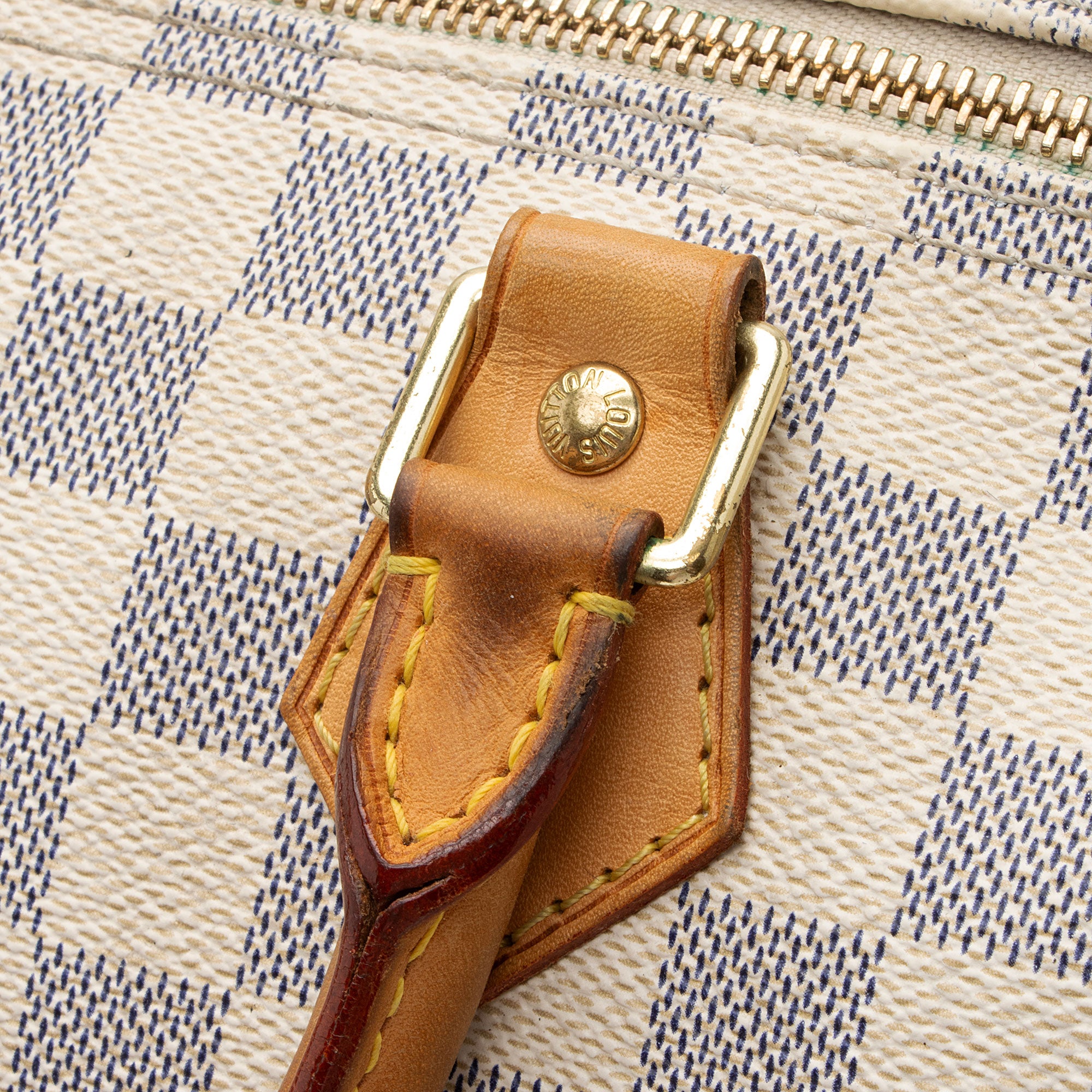 Louis Vuitton Damier Azur Speedy 35 Satchel (SHF-eWgCTI)