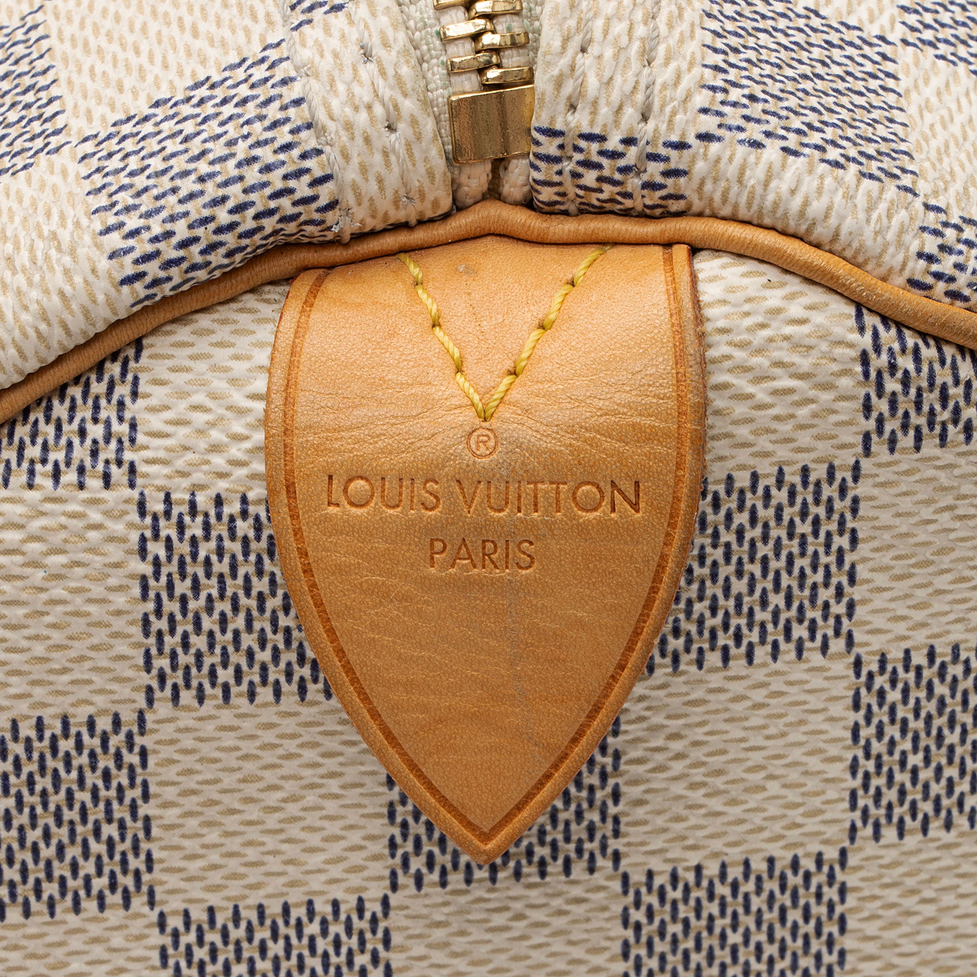 Louis Vuitton Damier Azur Speedy 35 Satchel (SHF-eWgCTI)