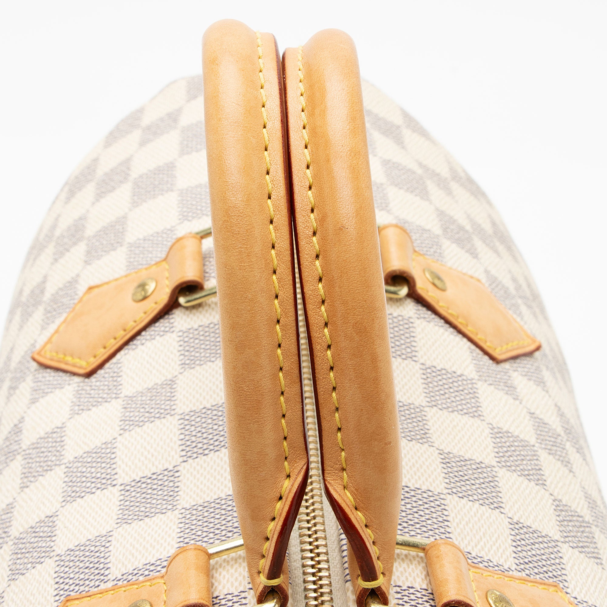 Louis Vuitton Damier Azur Speedy 35 Satchel (SHF-Sjma9Y)
