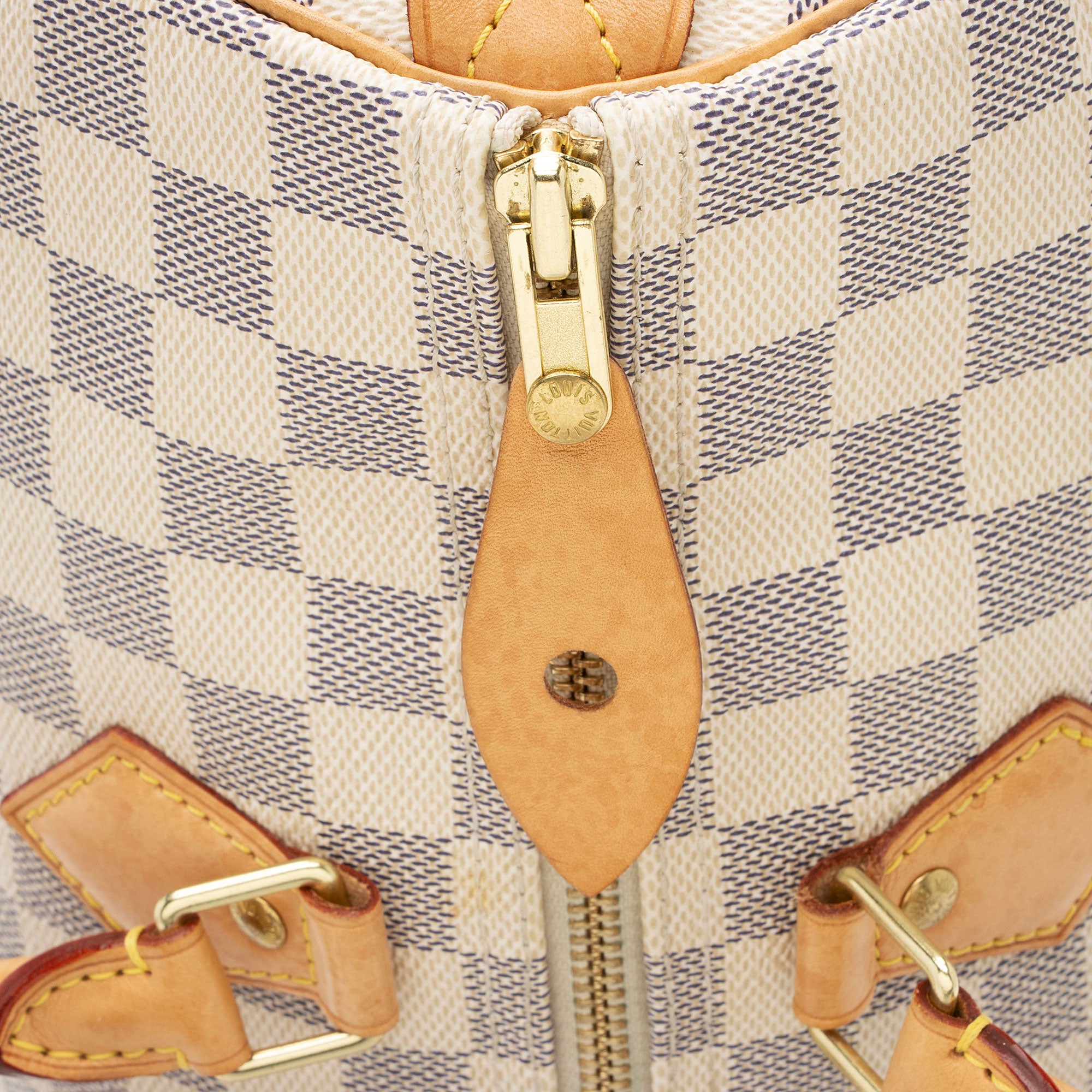 Louis Vuitton Damier Azur Speedy 35 Satchel (SHF-Sjma9Y)