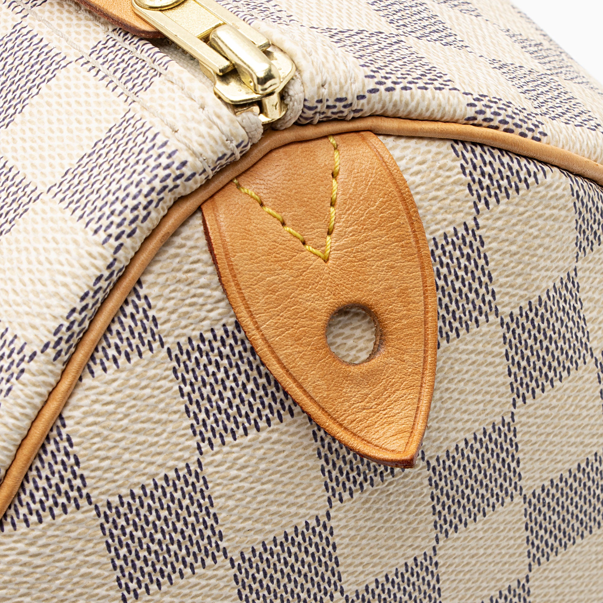 Louis Vuitton Damier Azur Speedy 35 Satchel (SHF-Sjma9Y)