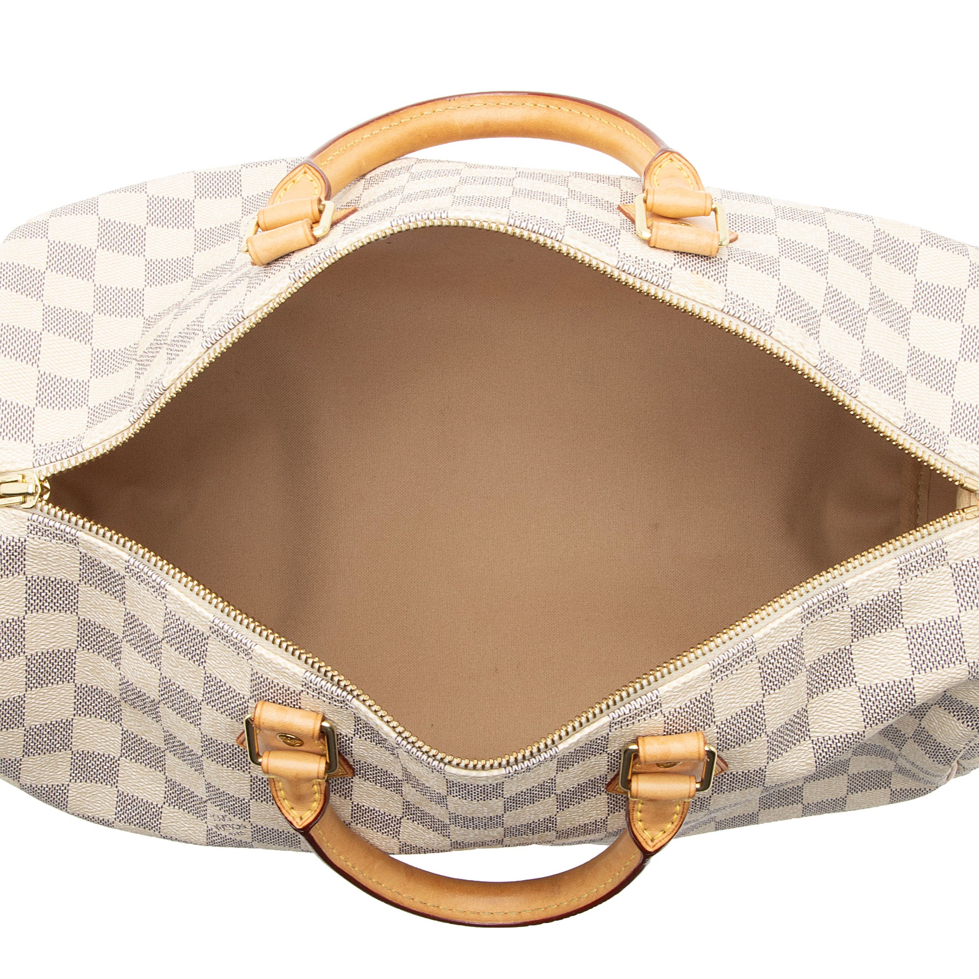 Louis Vuitton Damier Azur Speedy 35 Satchel (SHF-Sjma9Y)